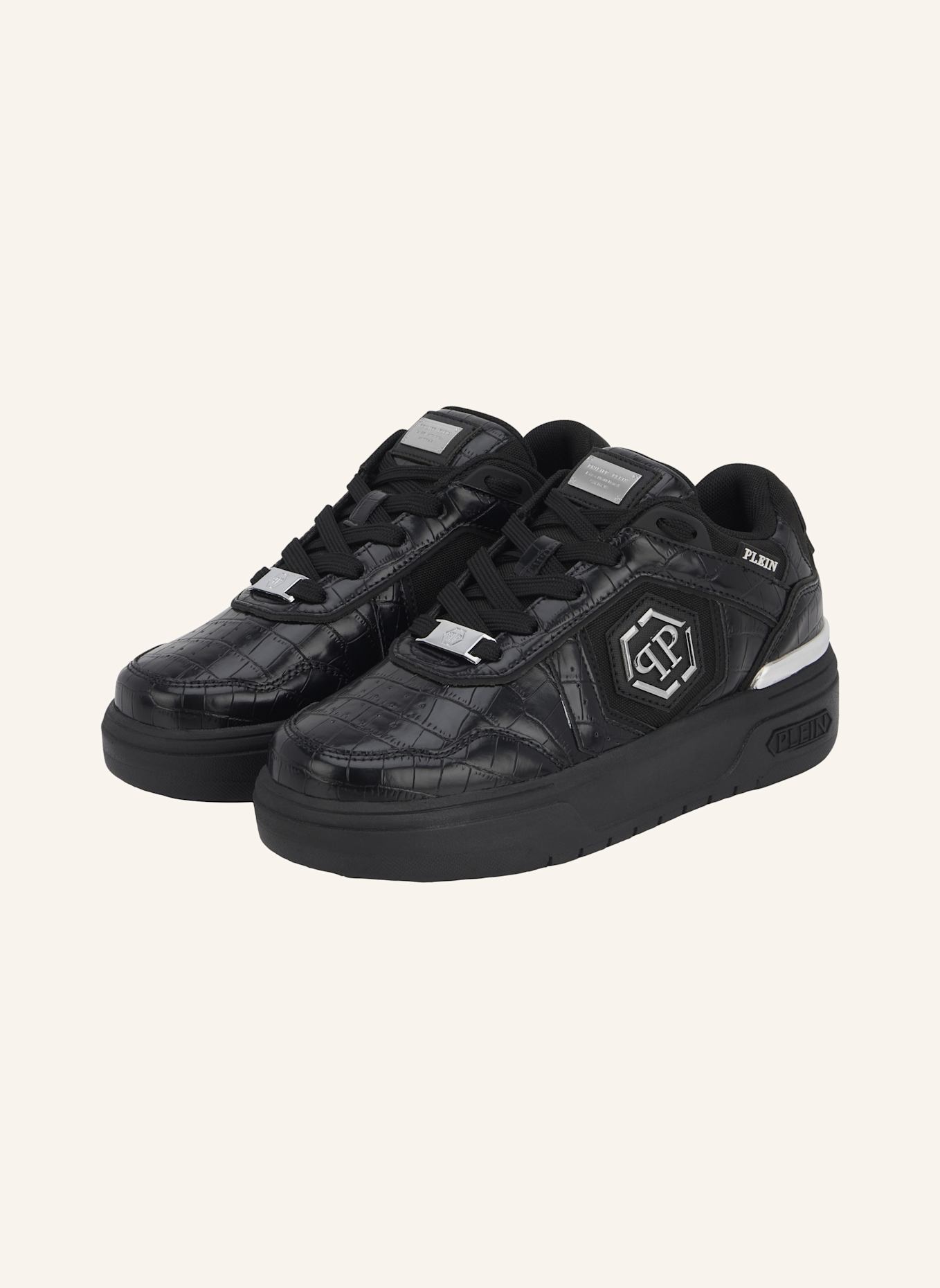 PHILIPP PLEIN Lo-Top Turnschuhe: SCHWARZ