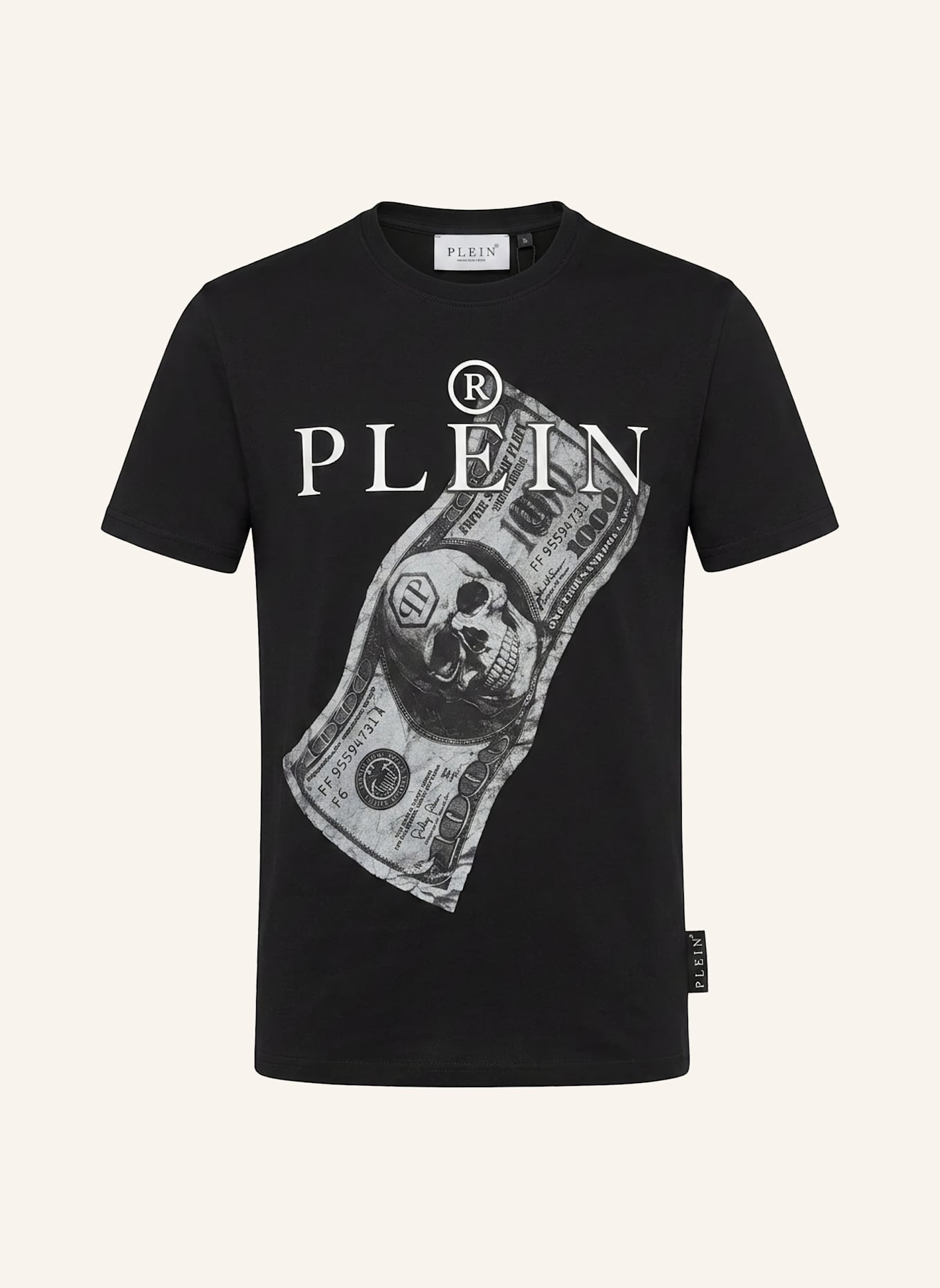 PHILIPP PLEIN T-Shirt Rundhalsausschnitt Ss: SCHWARZ