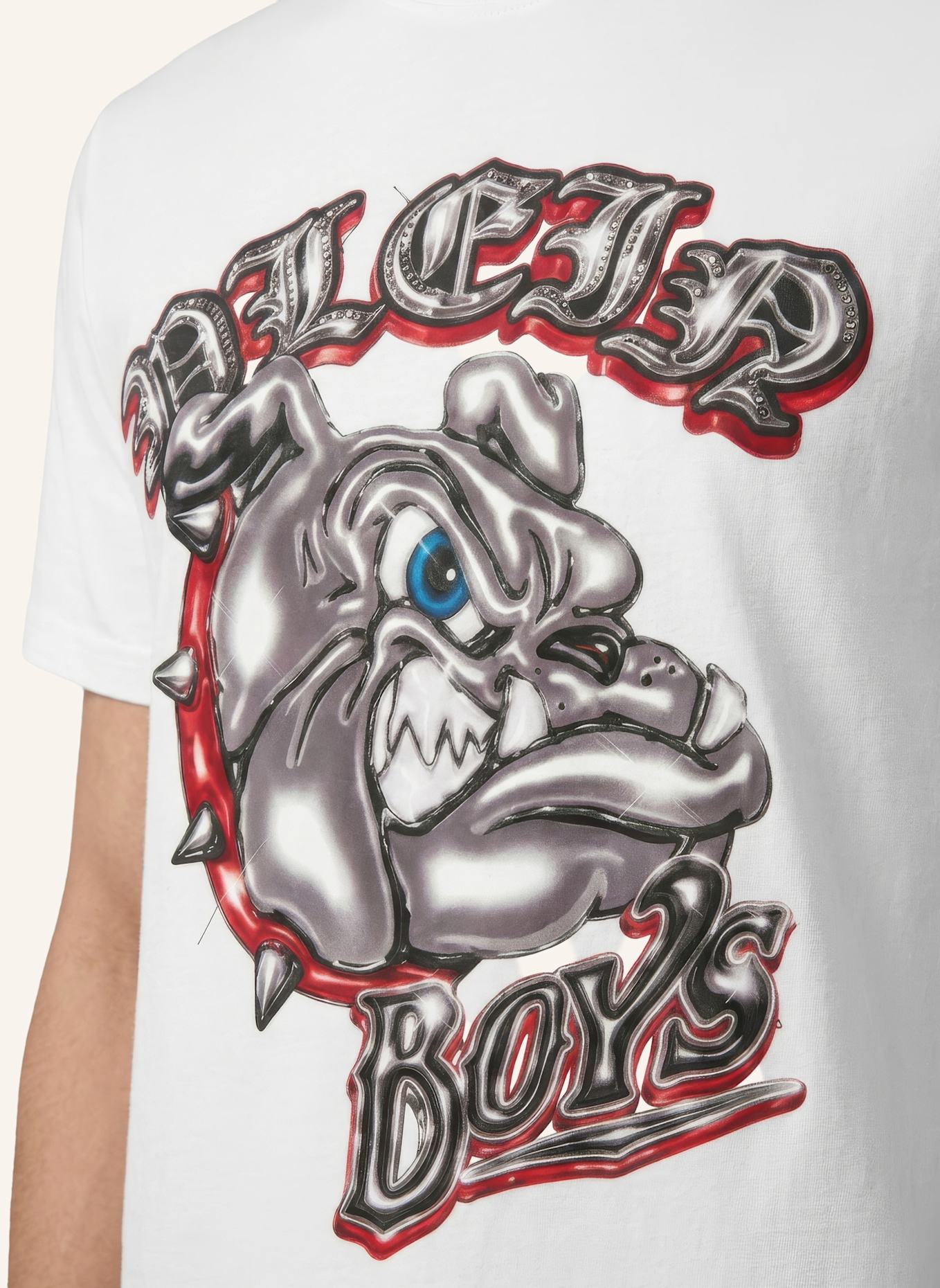 PHILIPP PLEIN T-Shirt Rundhalsausschnitt Ss: WEISS