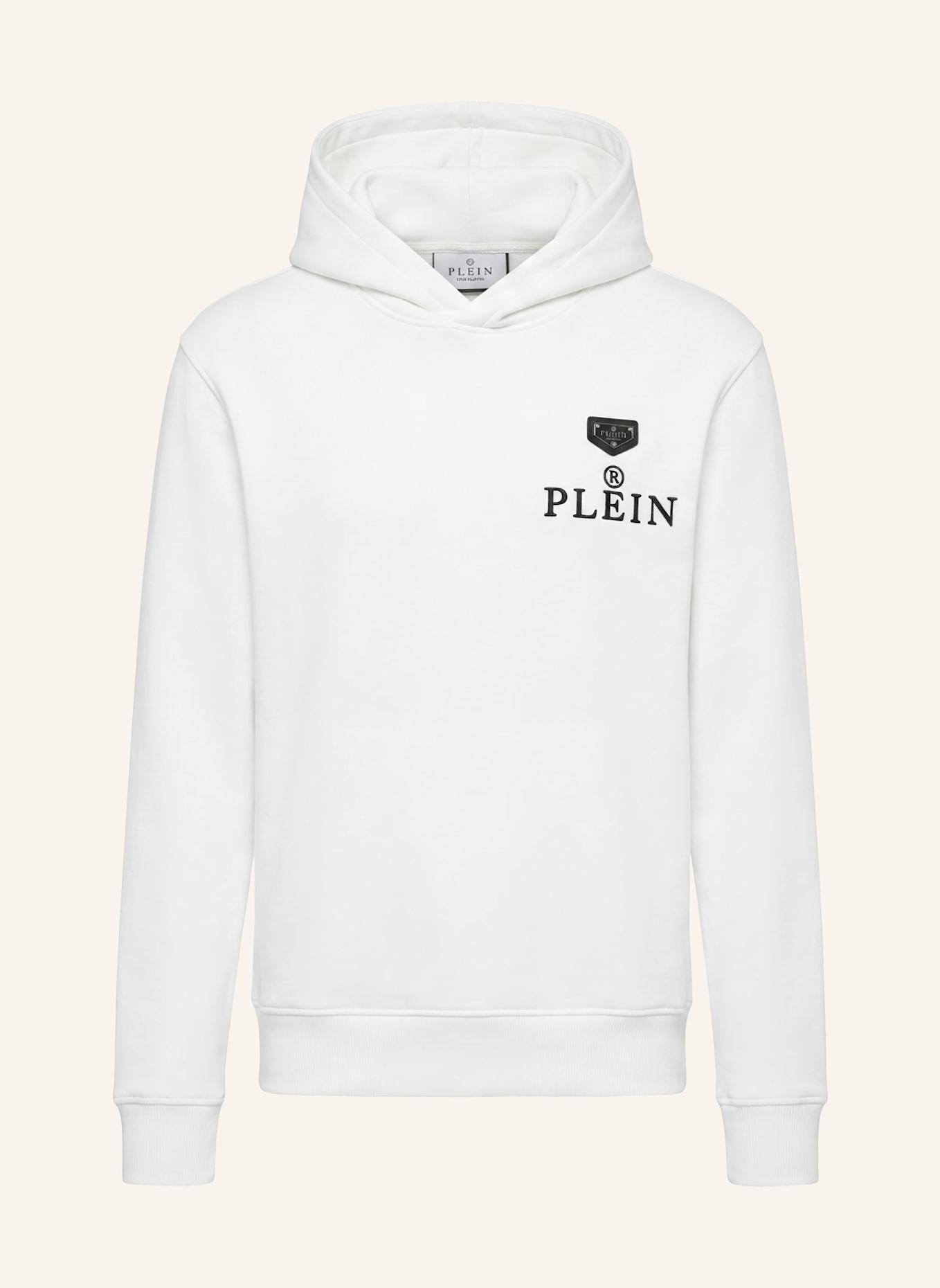 PHILIPP PLEIN Kapuzen-Sweatshirt: WEISS