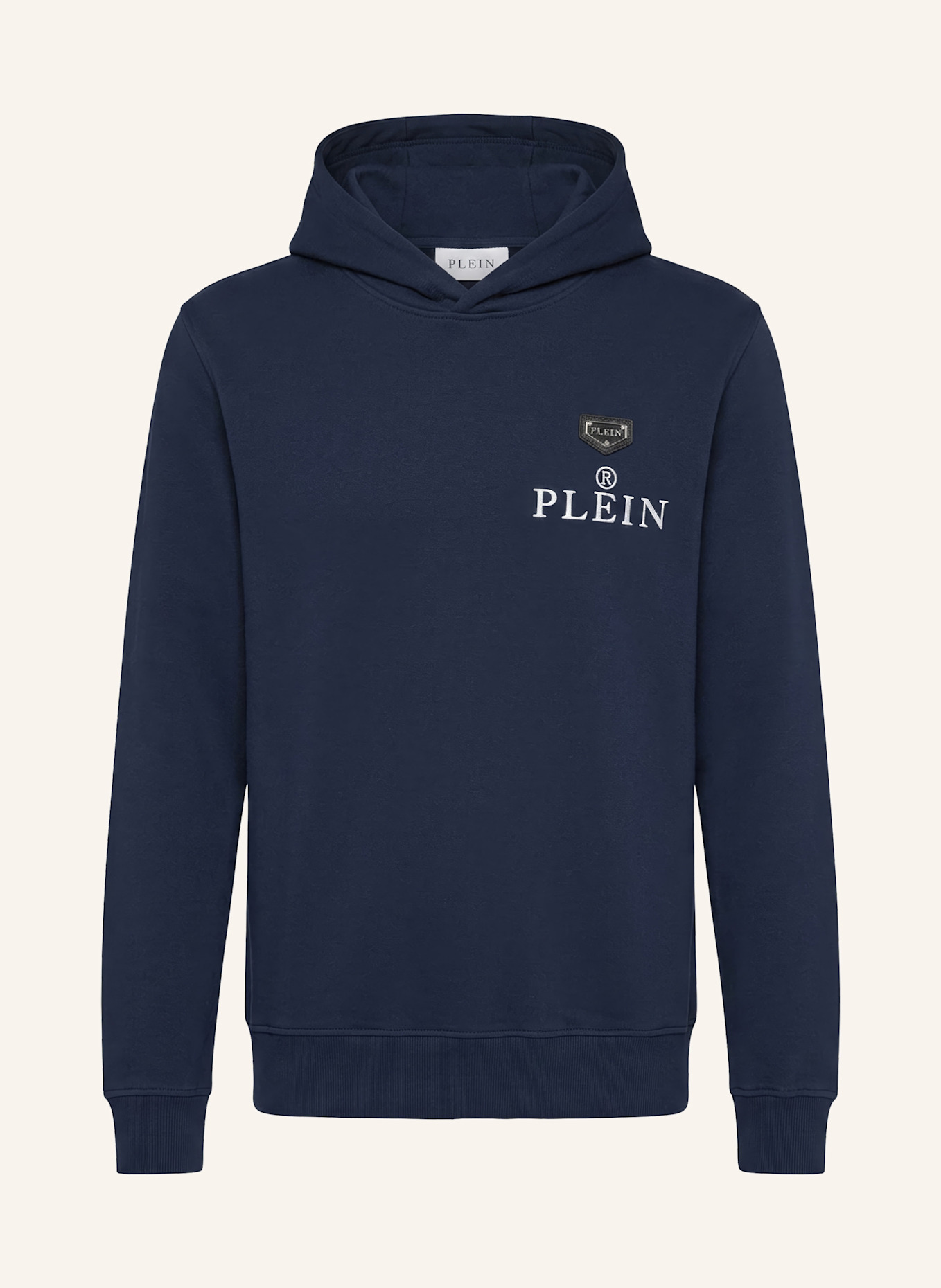 PHILIPP PLEIN Kapuzen-Sweatshirt: DUNKELBLAU