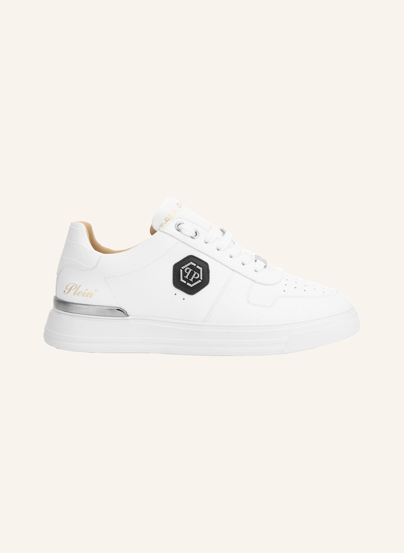 PHILIPP PLEIN Low-Top-Sneaker COCCO: WEISS
