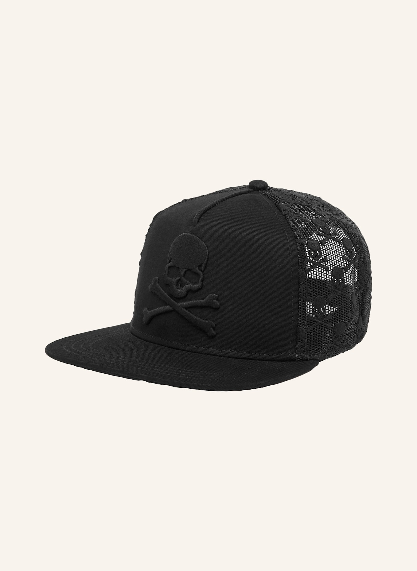 PHILIPP PLEIN Baseballkappe SKULL&BONES: SCHWARZ