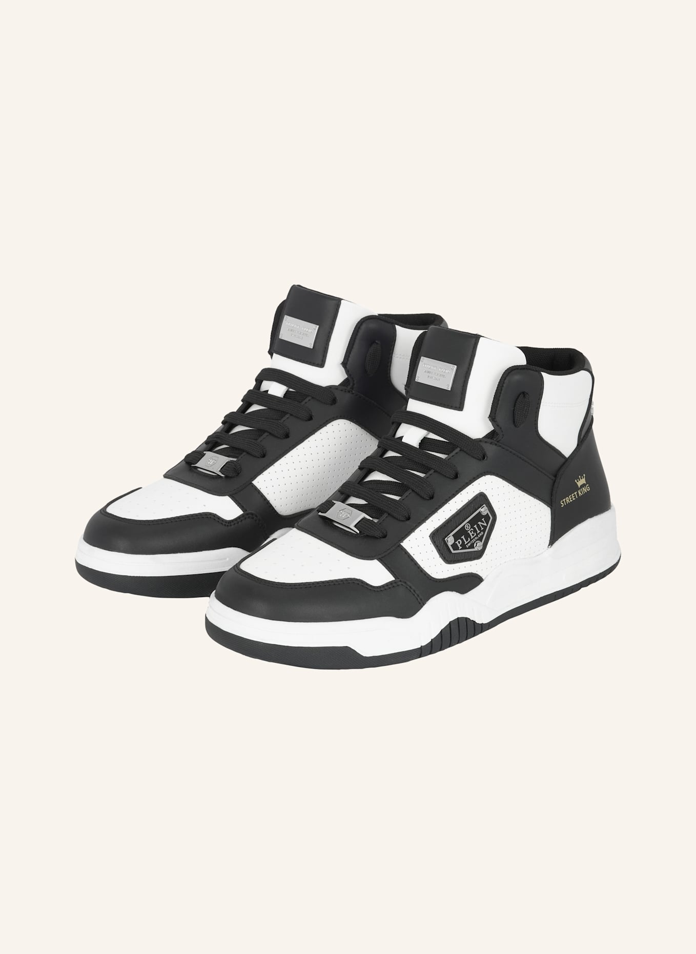 PHILIPP PLEIN Mid-Top-Sneaker STREET: WEISS