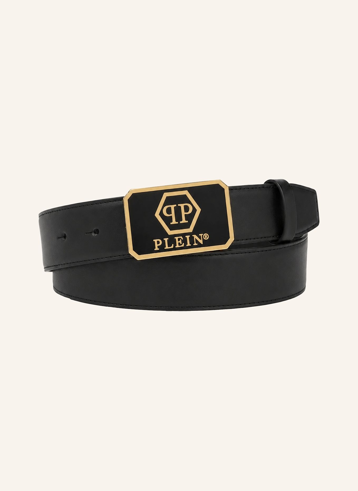 PHILIPP PLEIN Gürtel HEXAGON: SCHWARZ