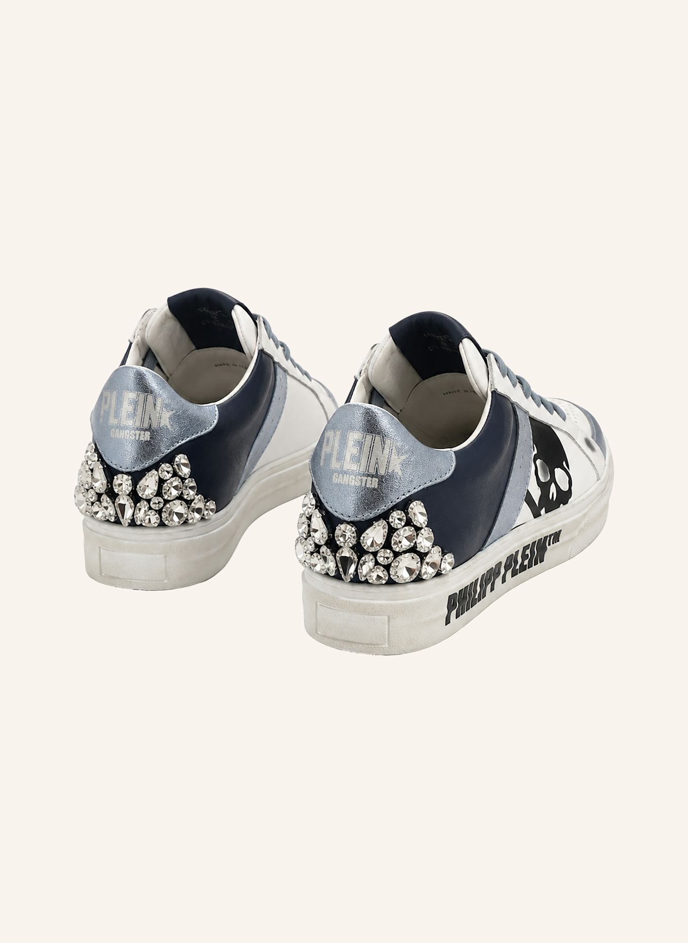 PHILIPP PLEIN Low-Top-Sneaker SKULL: BLAU
