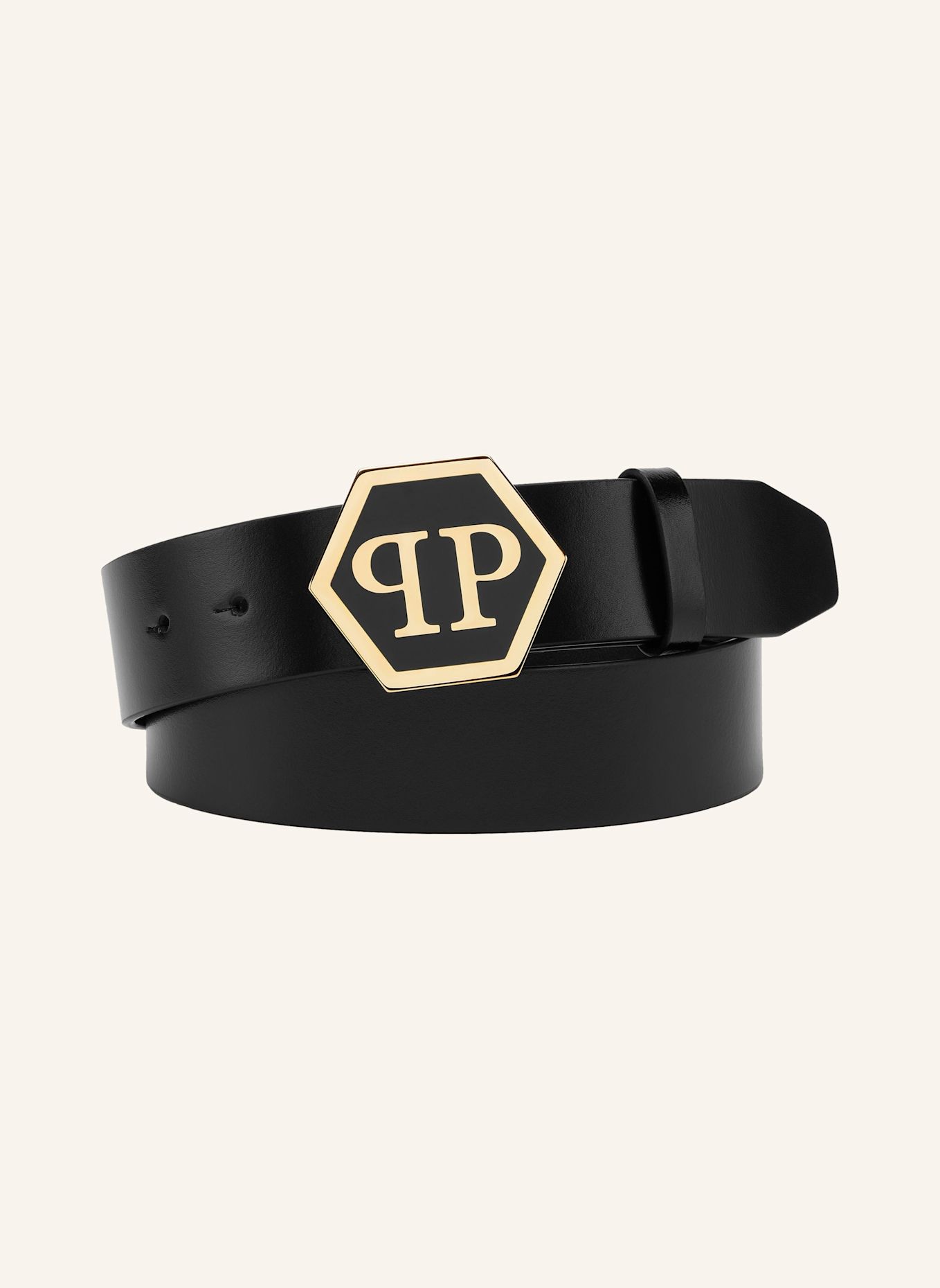PHILIPP PLEIN Gürtel HEXAGON: SCHWARZ