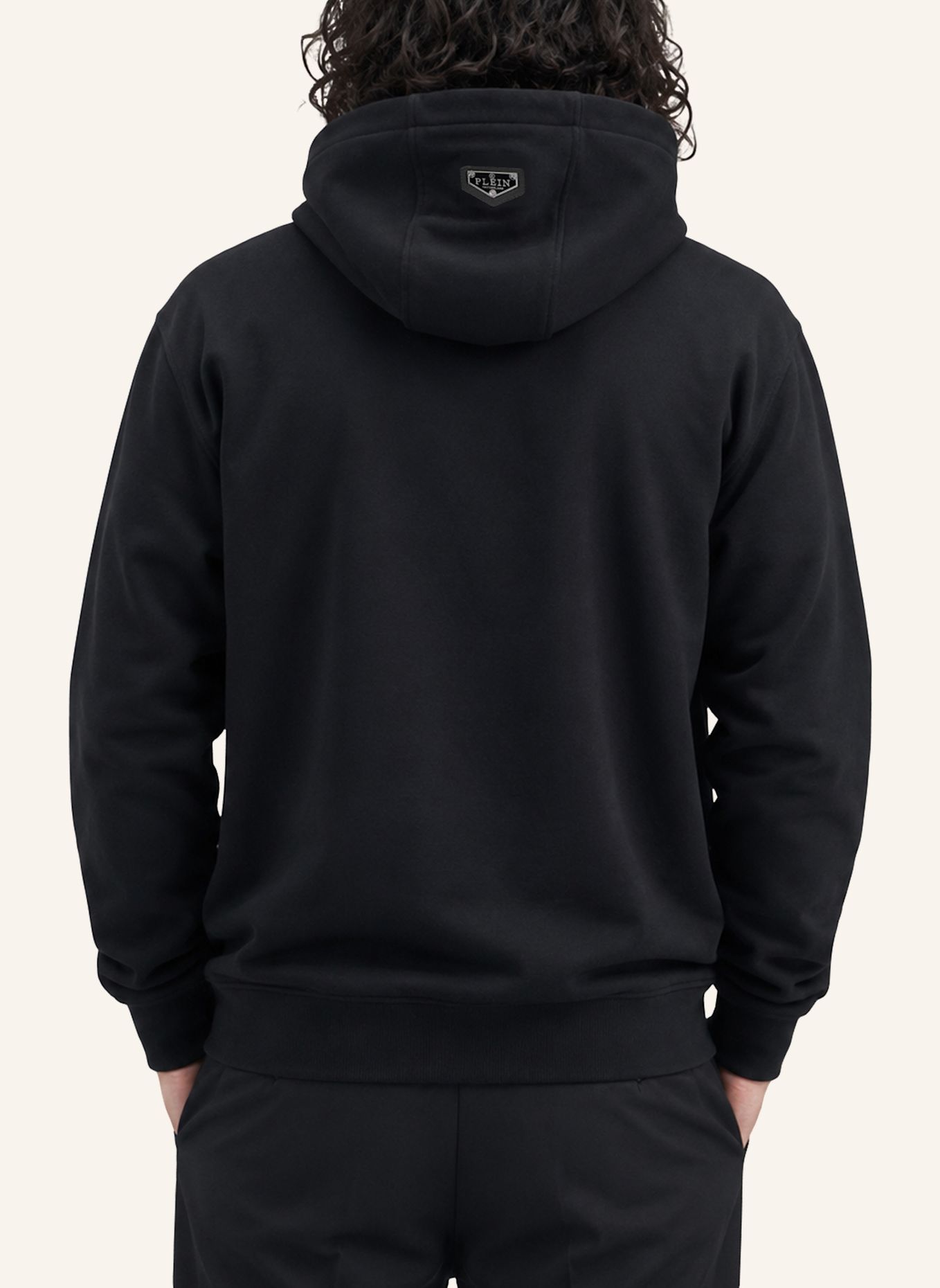 PHILIPP PLEIN Kapuzen-Sweatshirt TEDDY: SCHWARZ