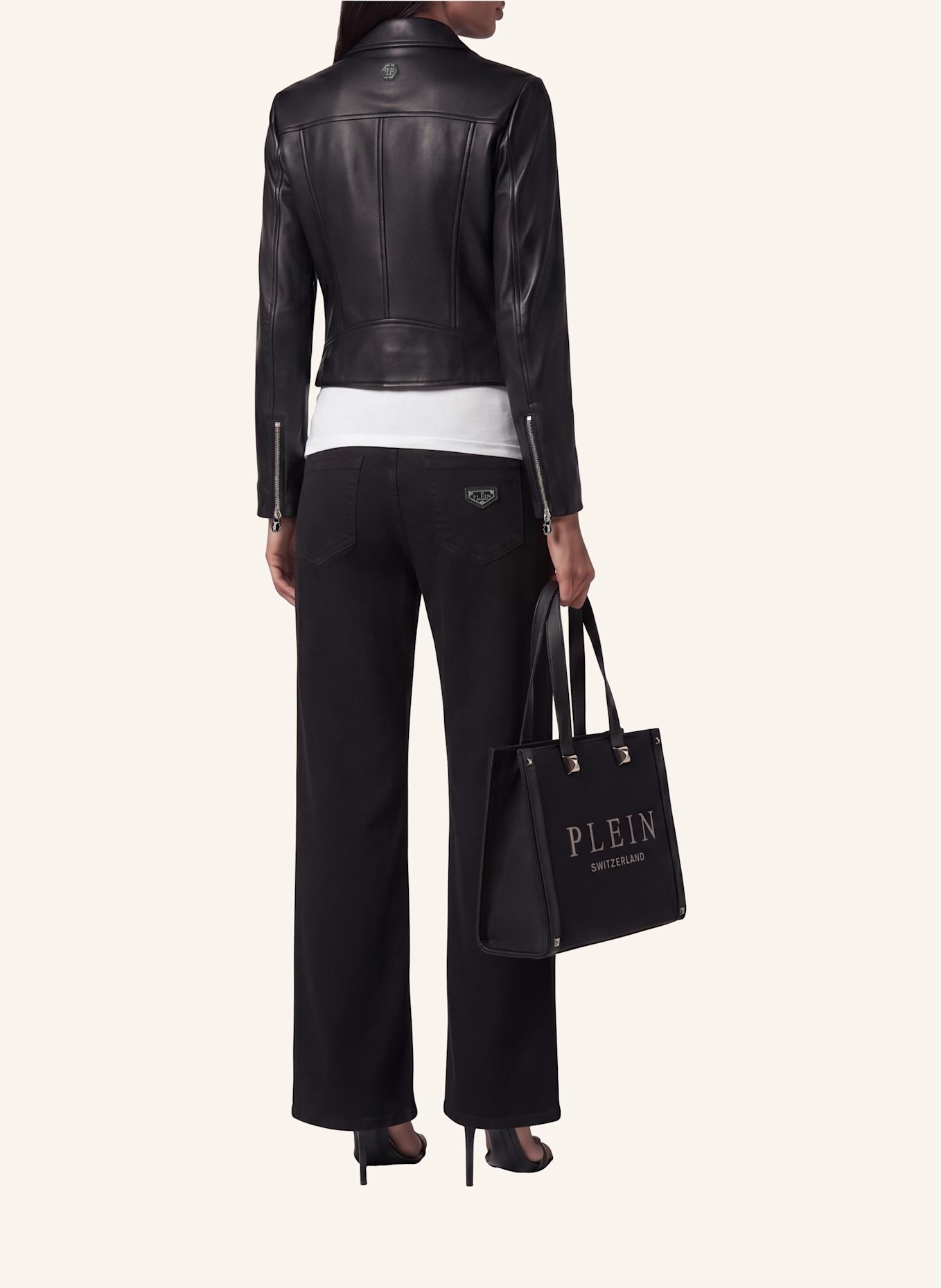 PHILIPP PLEIN Jeans mit geradem Schnitt BASIC: SCHWARZ