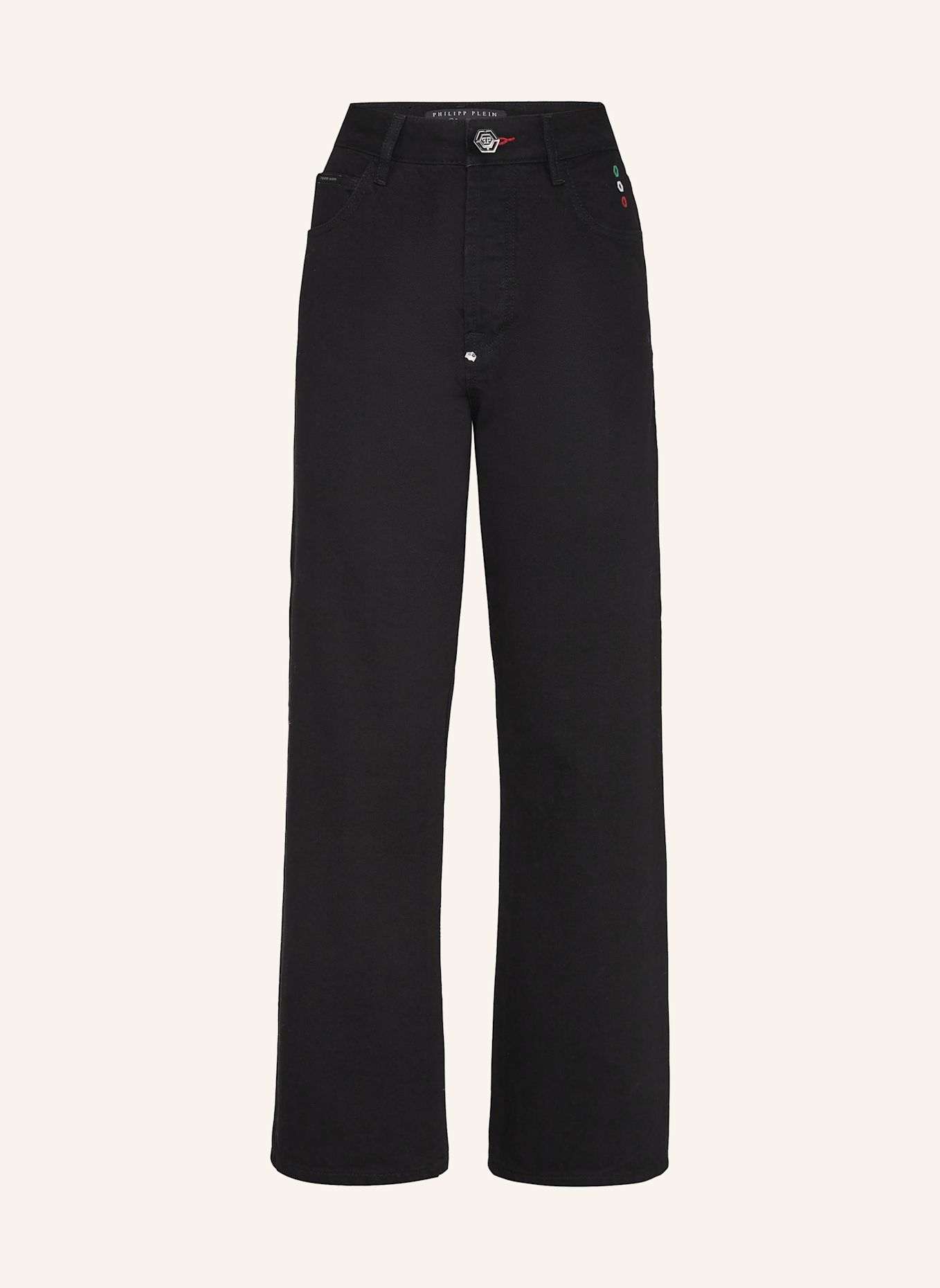 PHILIPP PLEIN Jeans mit geradem Schnitt BASIC: SCHWARZ