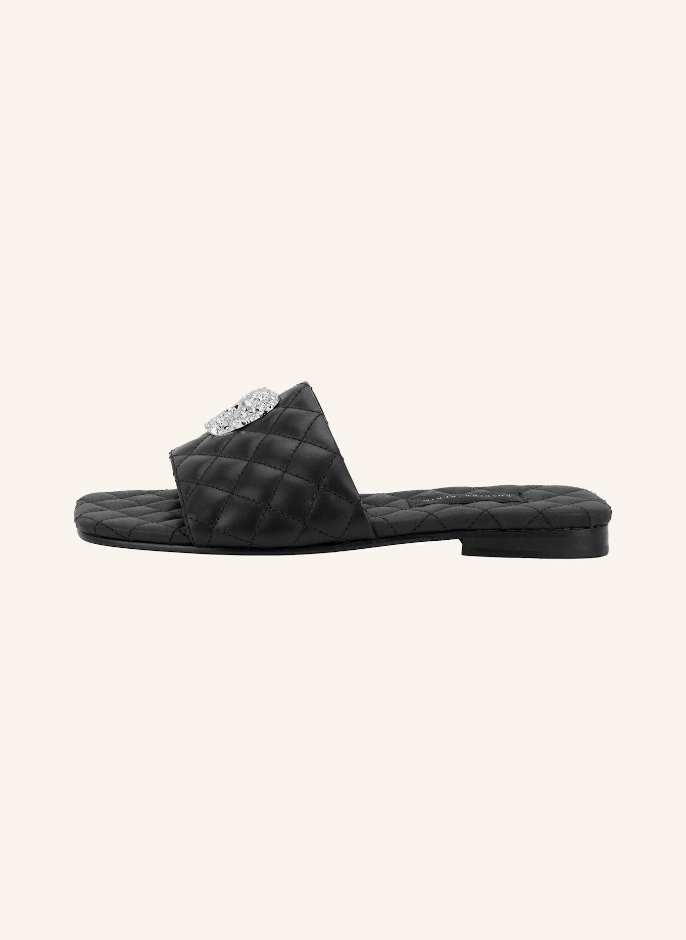PHILIPP PLEIN Flache Sandalen SKULL: SCHWARZ