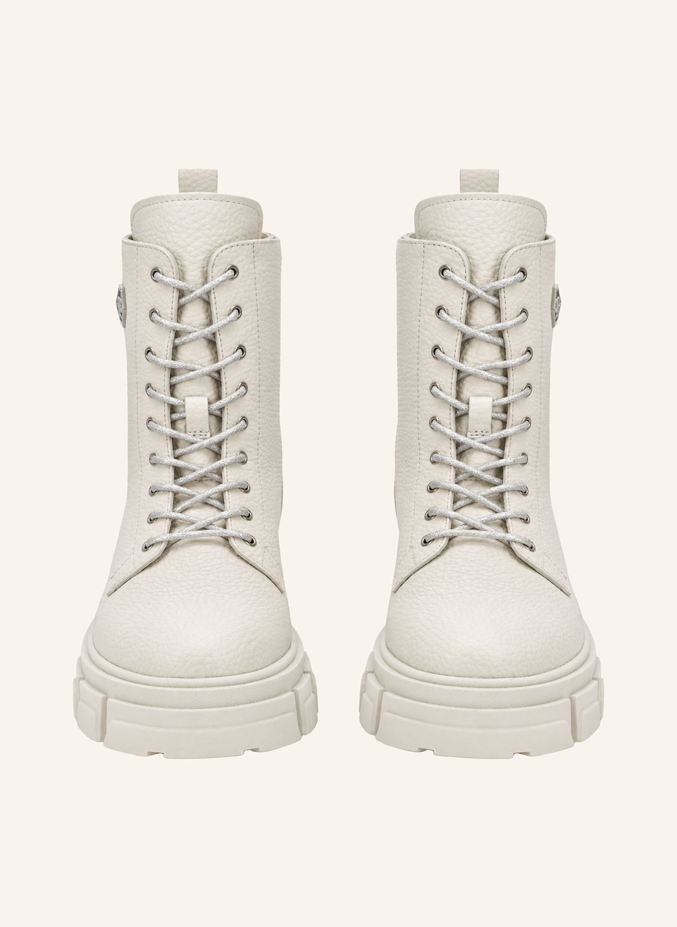 PHILIPP PLEIN Flache Stiefeletten: WEISS