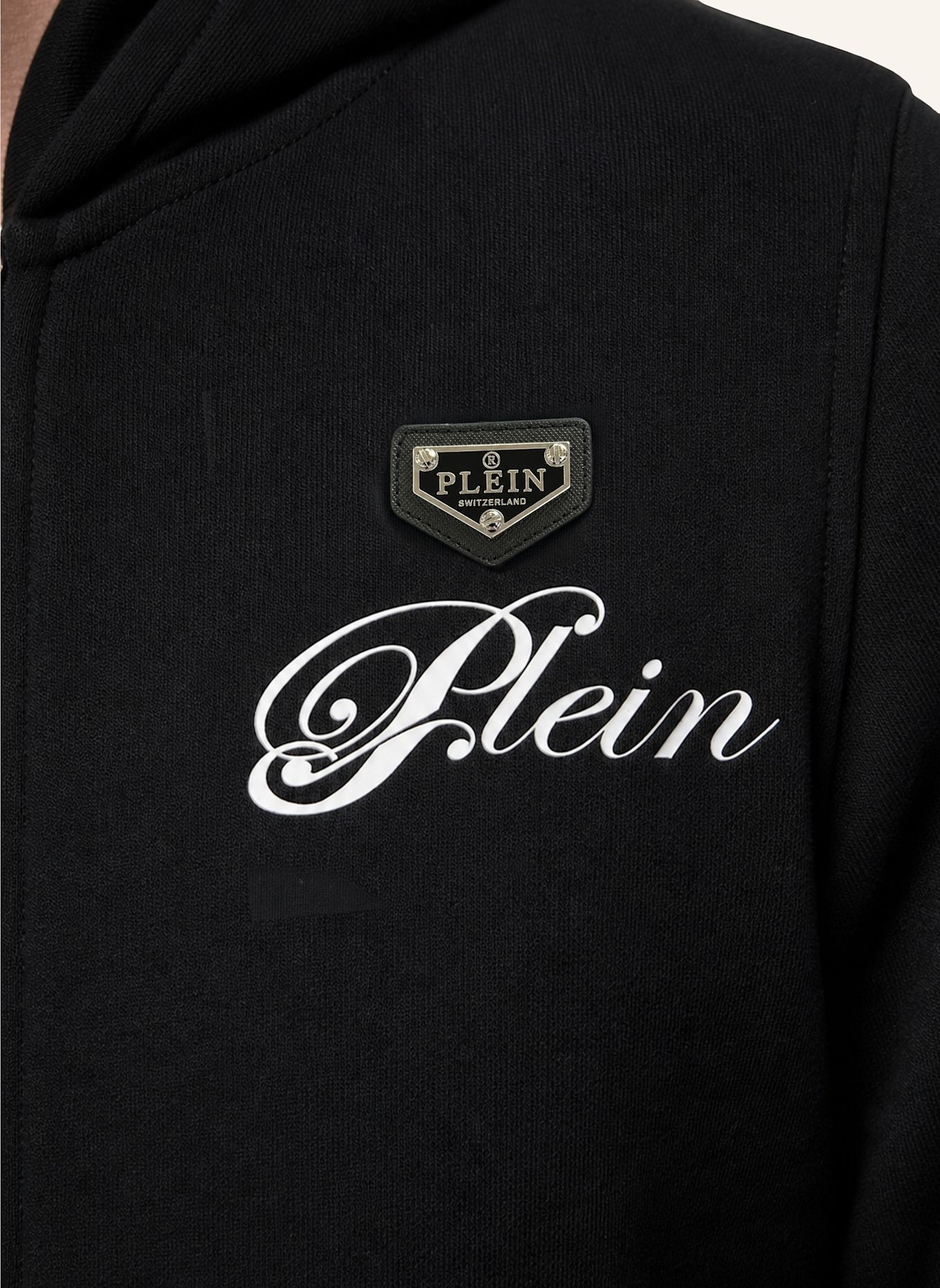 PHILIPP PLEIN Kapuzen-Sweatjacke TEDDY: SCHWARZ