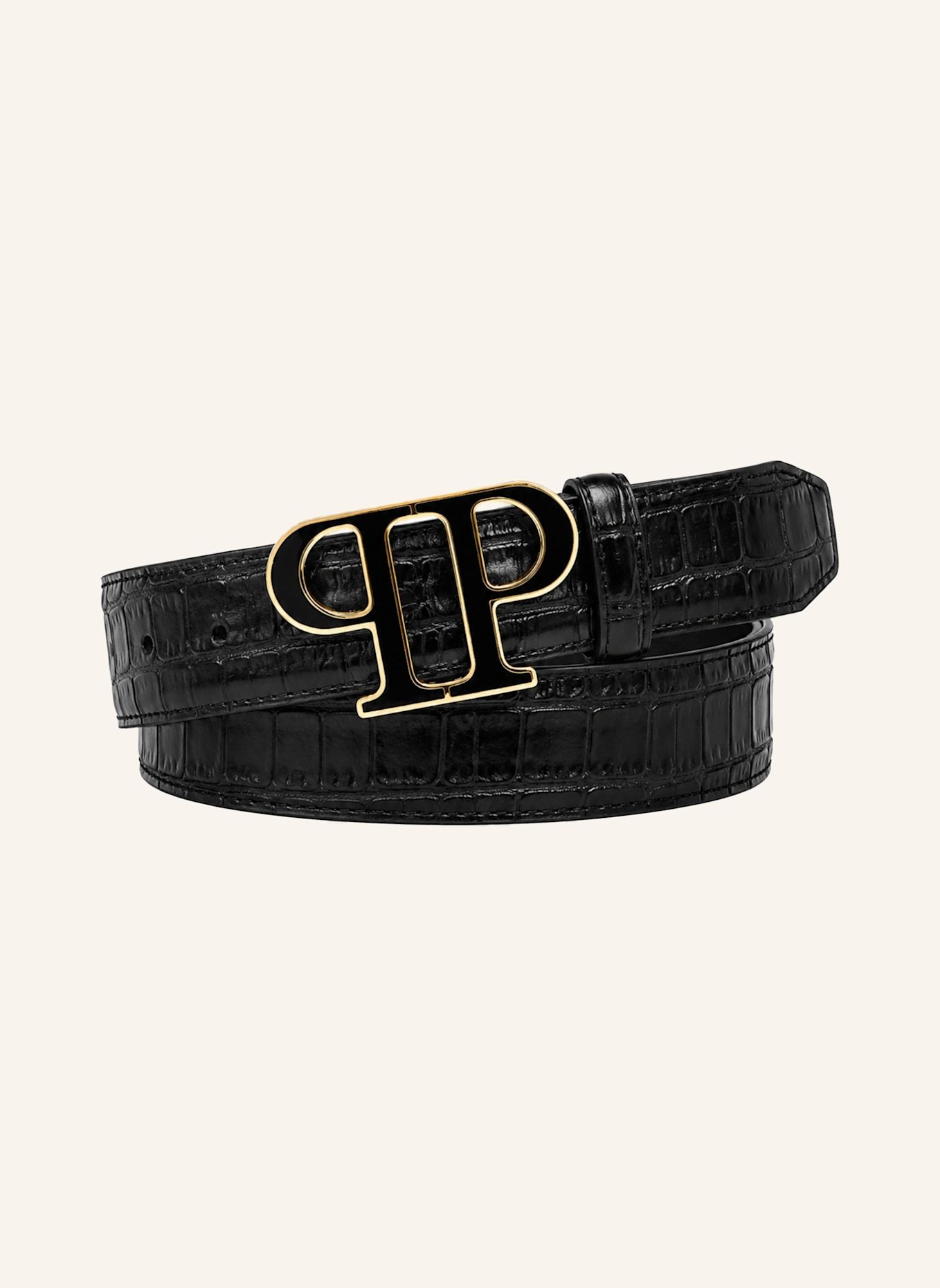 PHILIPP PLEIN Gürtel COCCO: SCHWARZ