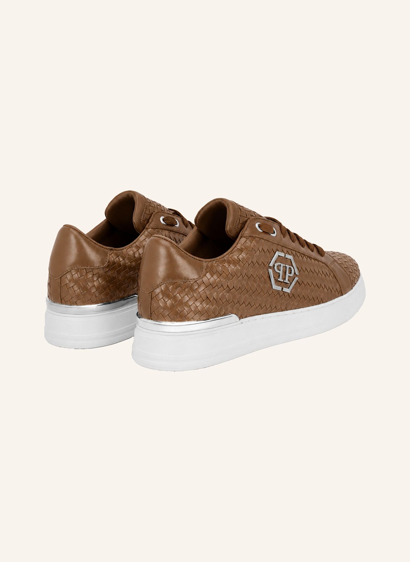 PHILIPP PLEIN Low-Top-Sneaker HEXAGON: COGNAC