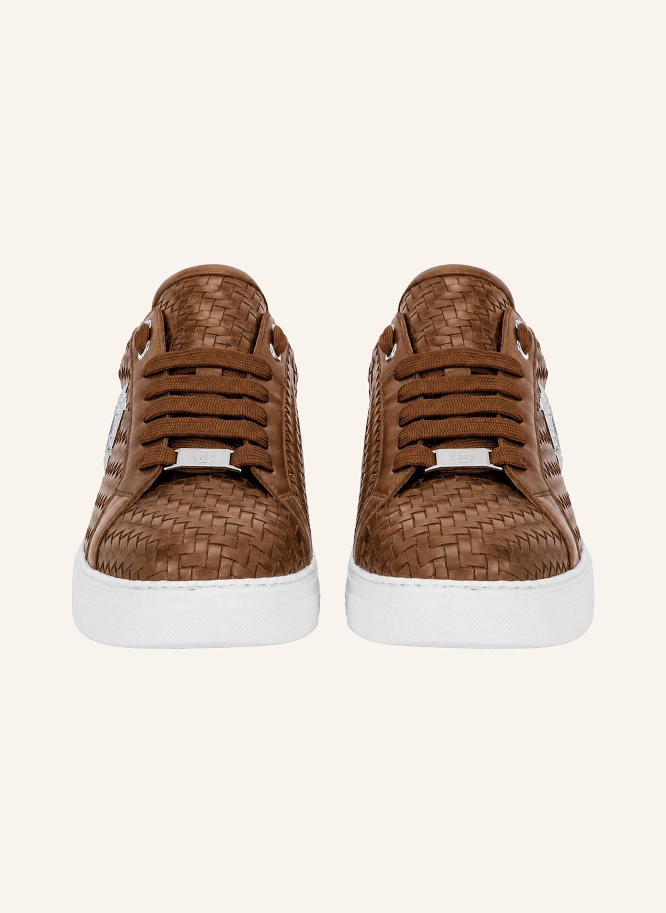 PHILIPP PLEIN Low-Top-Sneaker HEXAGON: COGNAC