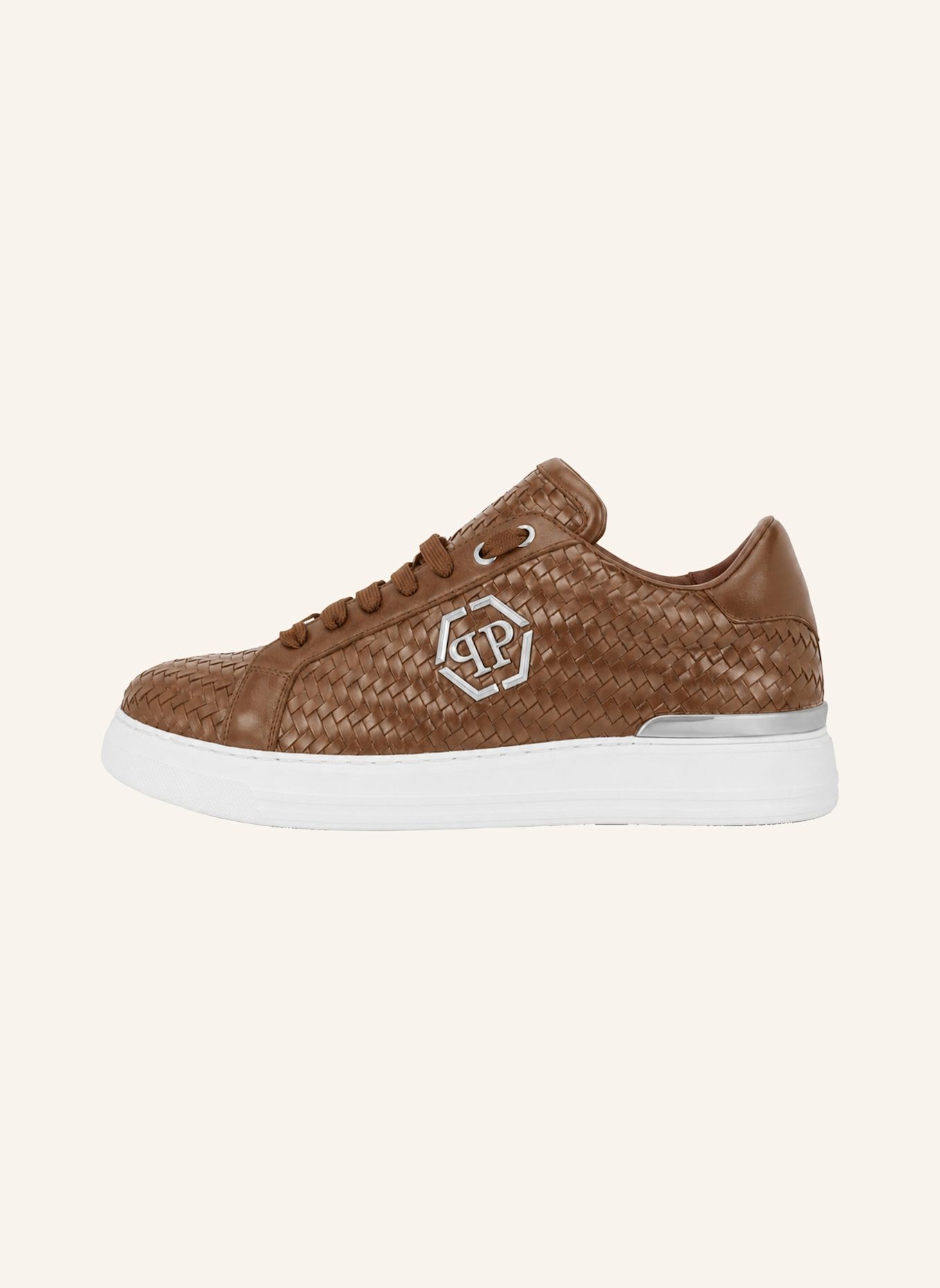 PHILIPP PLEIN Low-Top-Sneaker HEXAGON: COGNAC