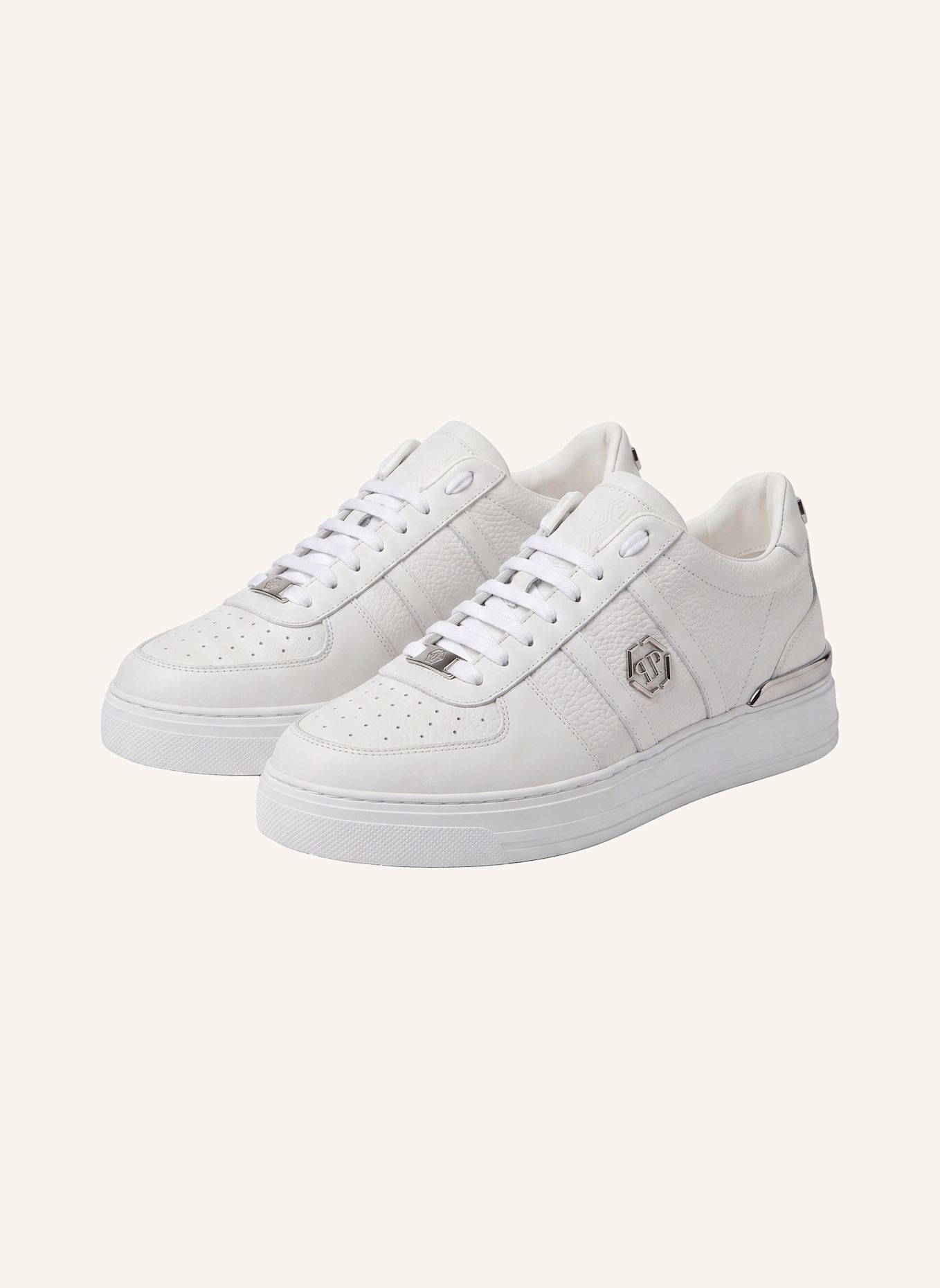 PHILIPP PLEIN Low-Top-Sneaker: WEISS