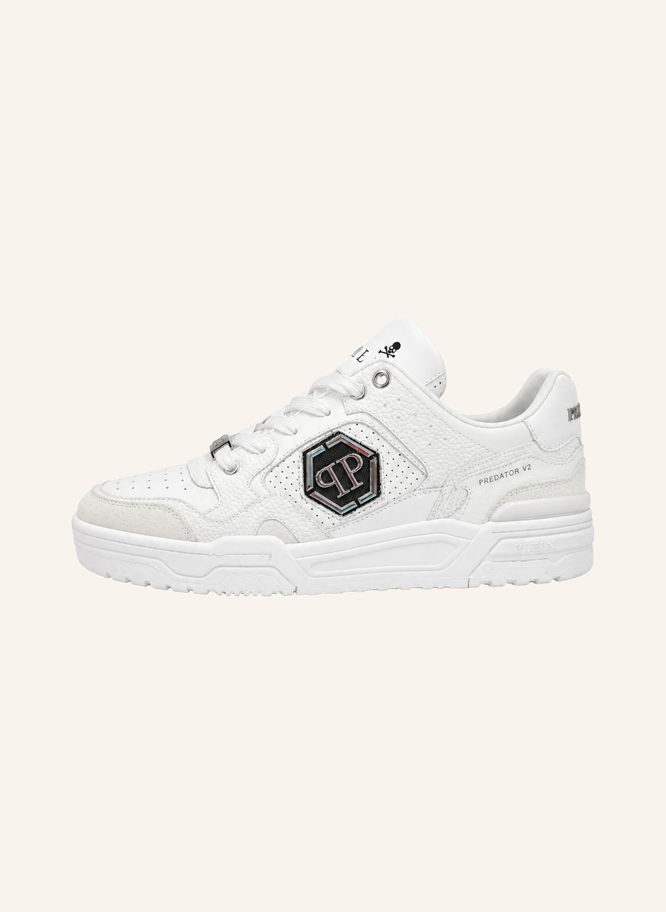 PHILIPP PLEIN Low-Top-Sneaker PREDATOR: WEISS