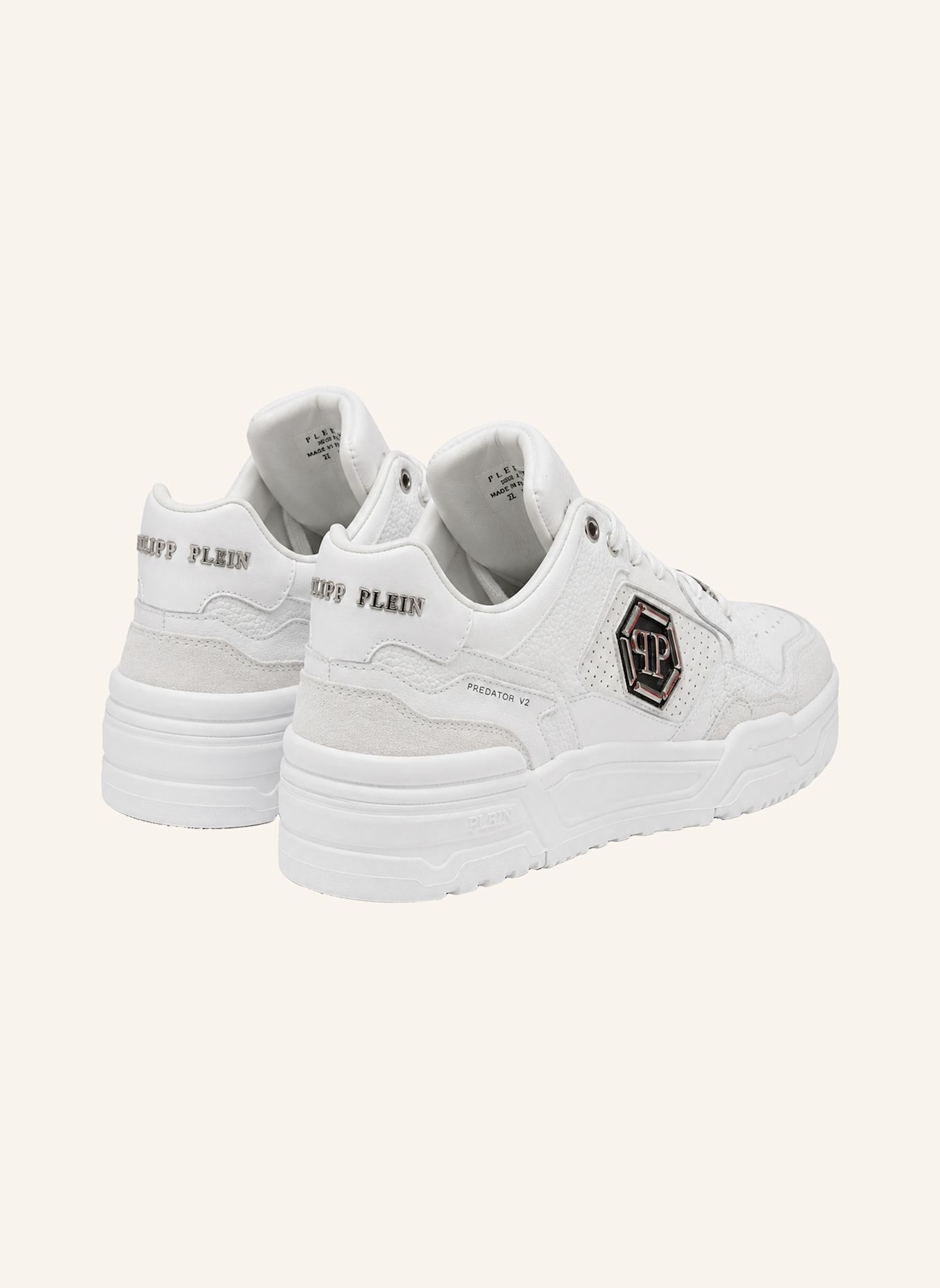 PHILIPP PLEIN Low-Top-Sneaker PREDATOR: WEISS