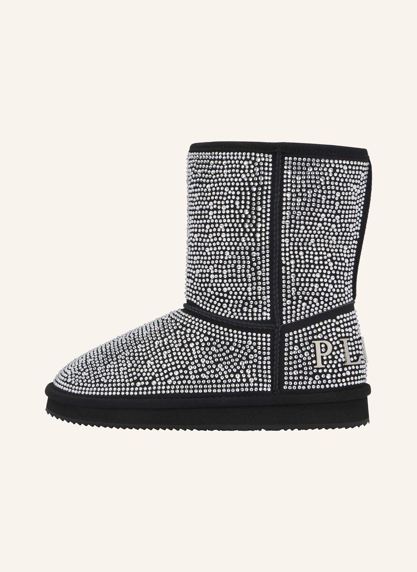 PHILIPP PLEIN Flache Stiefel mit mittelhohem Schaft: SILBER