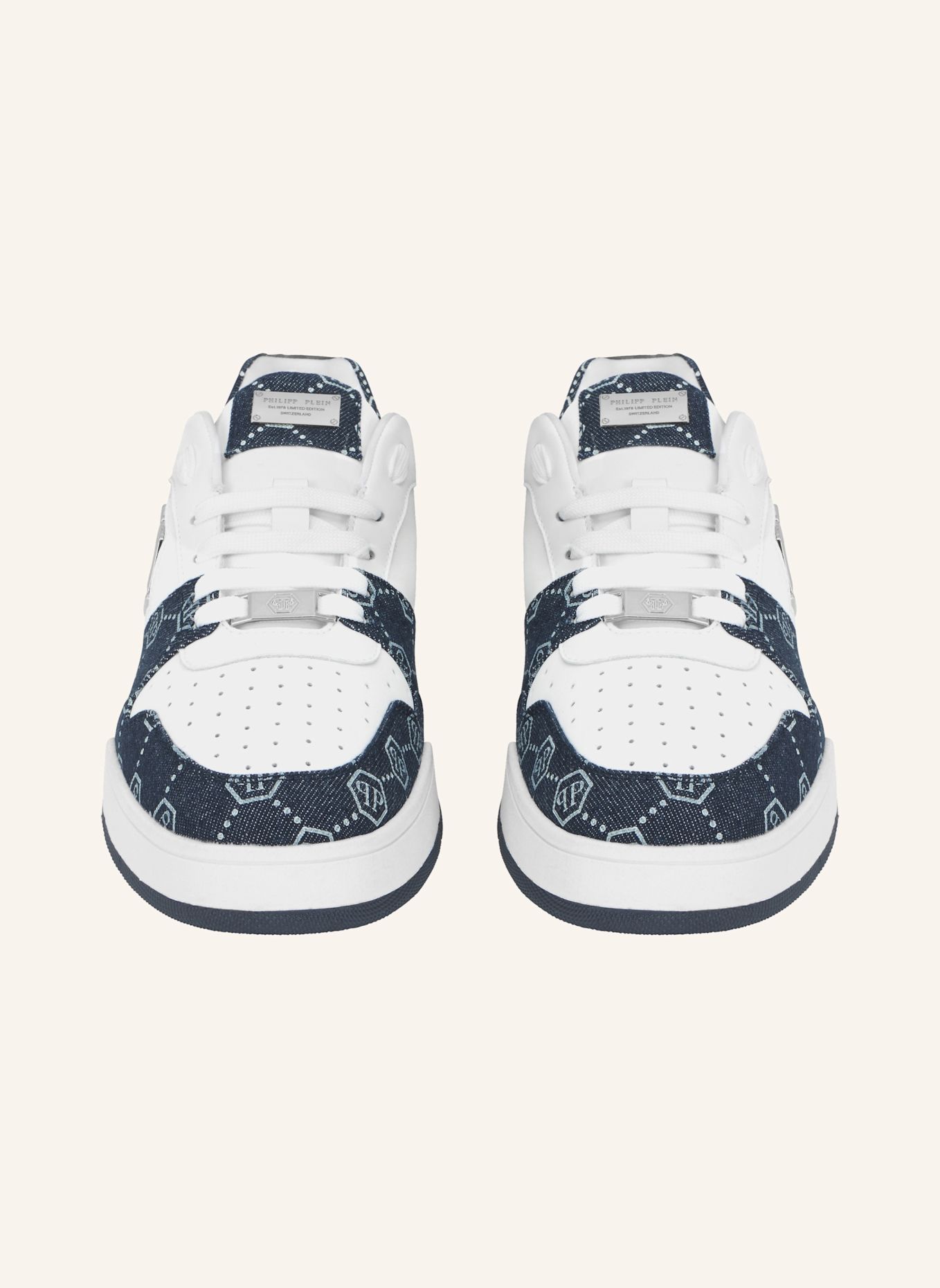 PHILIPP PLEIN Low-Top-Sneaker MONOGRAM: WEISS