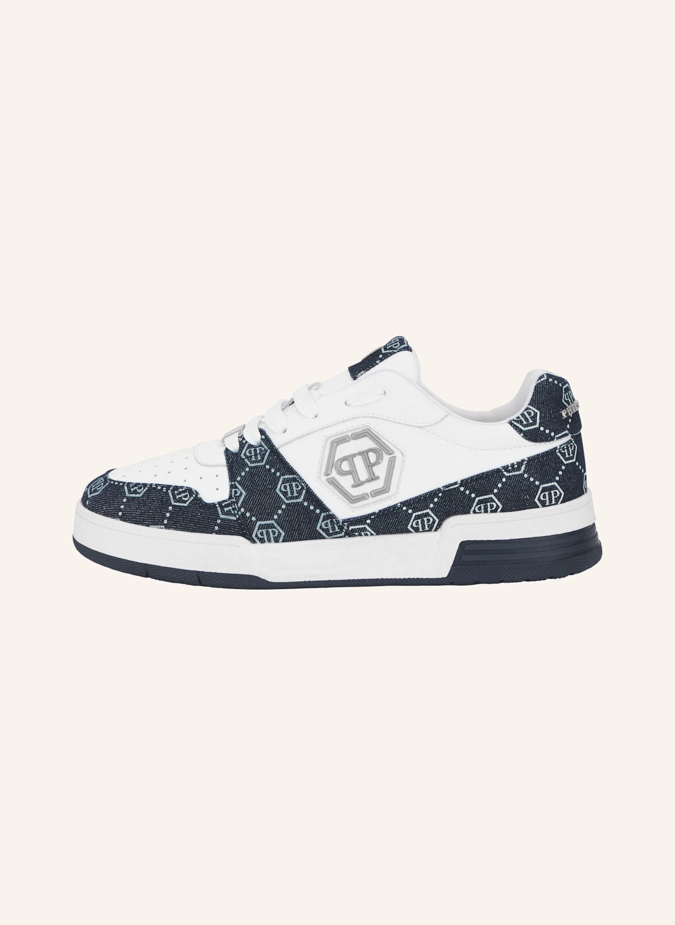 PHILIPP PLEIN Low-Top-Sneaker MONOGRAM: WEISS