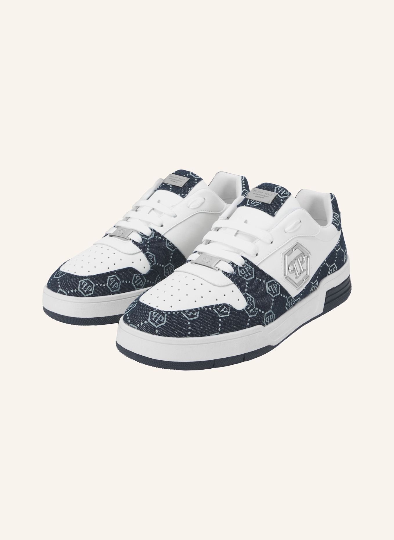 PHILIPP PLEIN Low-Top-Sneaker MONOGRAM: WEISS