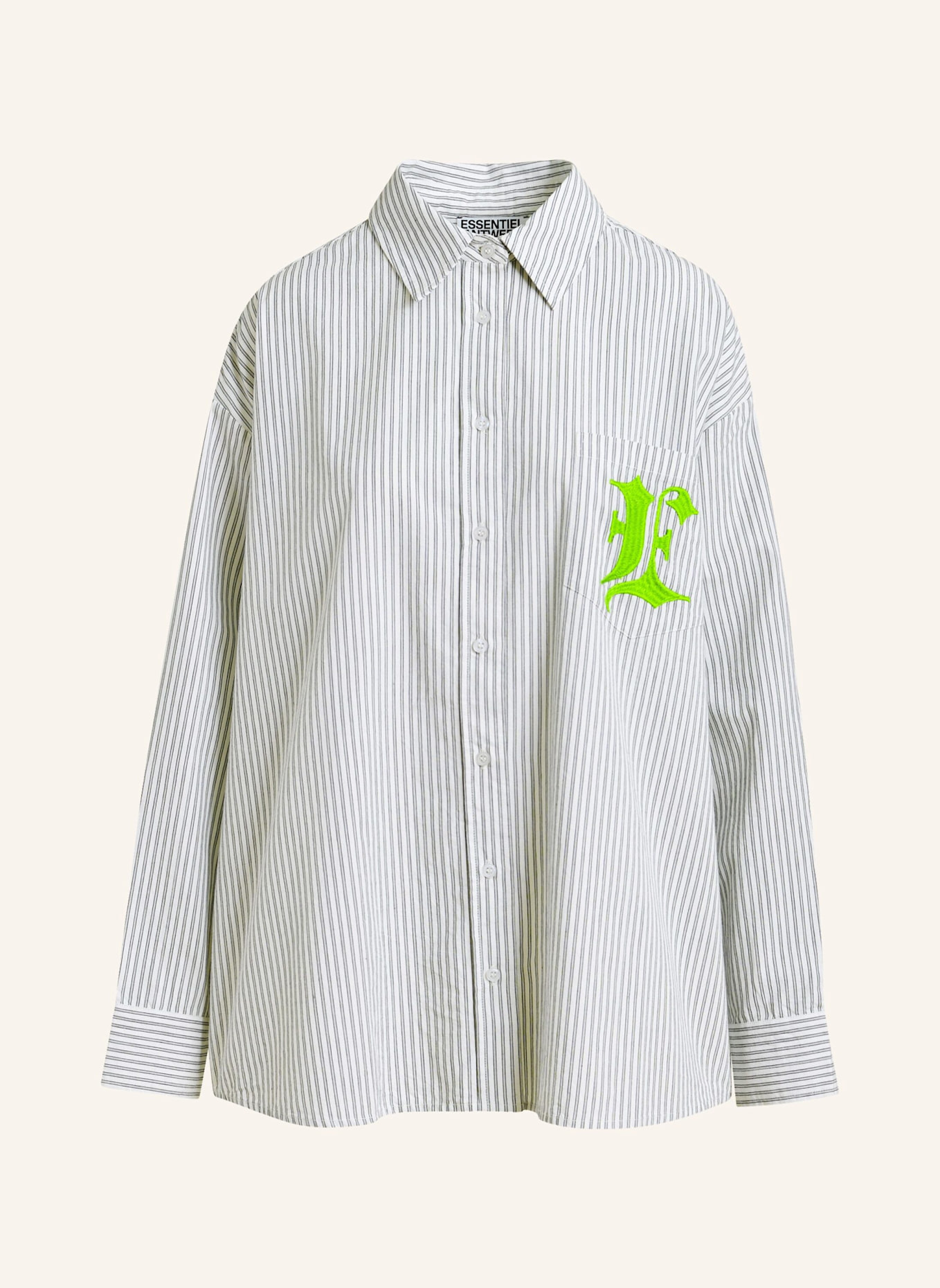 ESSENTIEL ANTWERP Hemd IPATCH: WEISS/ HELLGRÜN