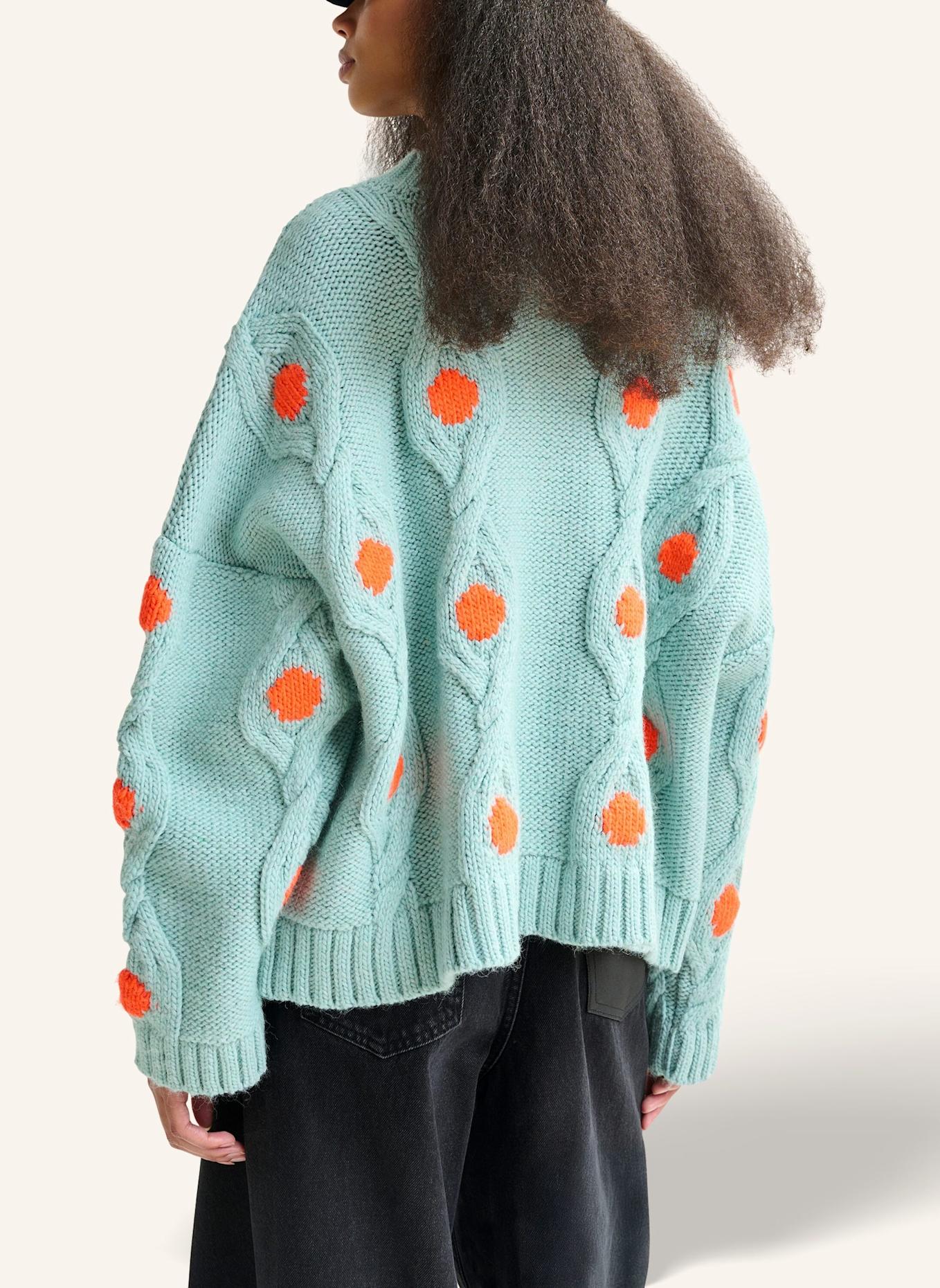 ESSENTIEL ANTWERP Pullover IXEL: ORANGE/ HELLBLAU