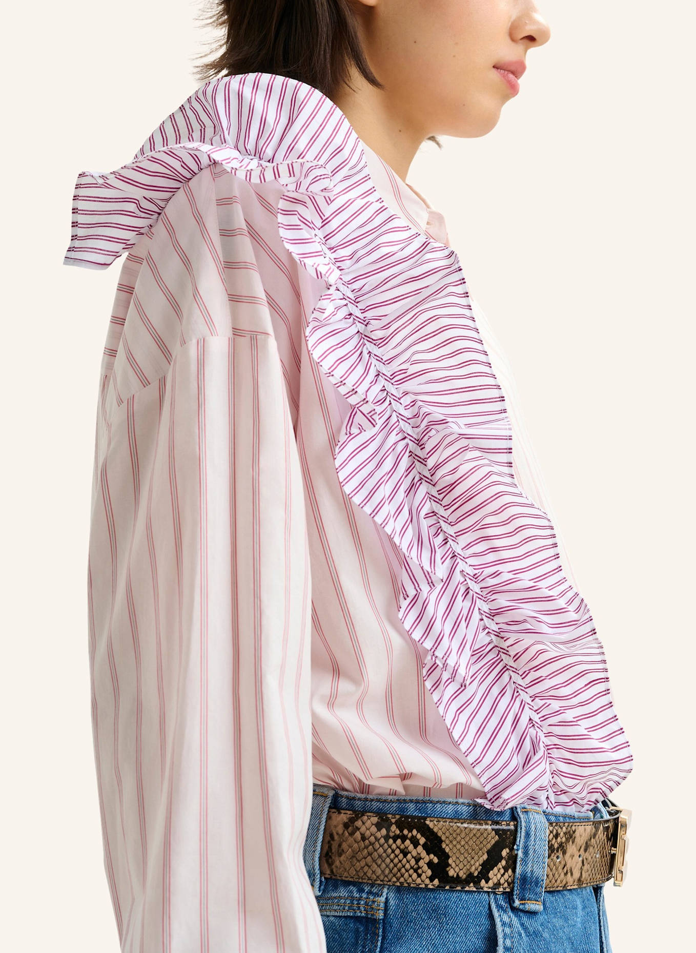 ESSENTIEL ANTWERP Hemdbluse IBODY mit Rüschen: ROT