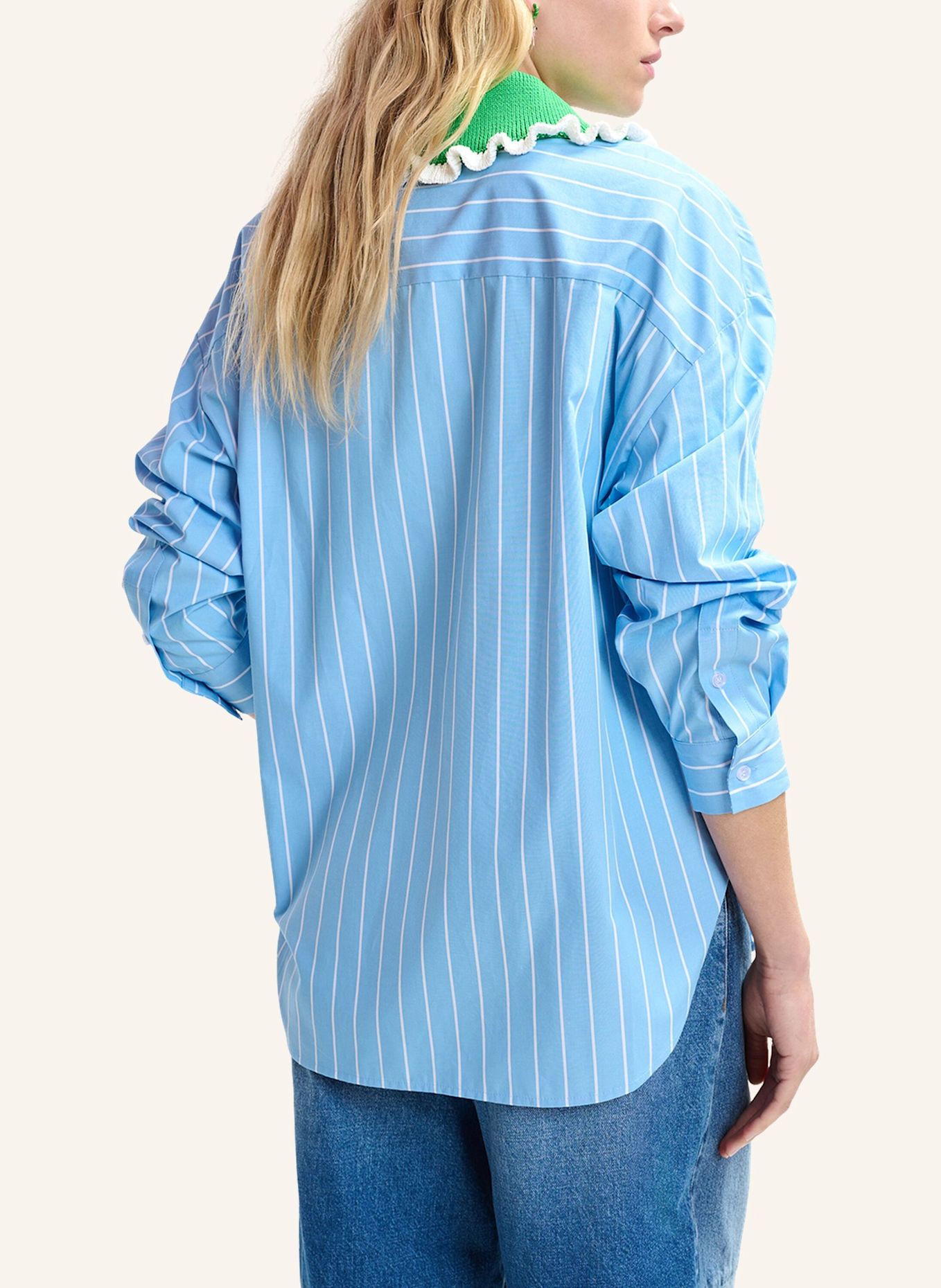 ESSENTIEL ANTWERP Hemd JOYFUL: GRÜN/ BLAU/ WEISS