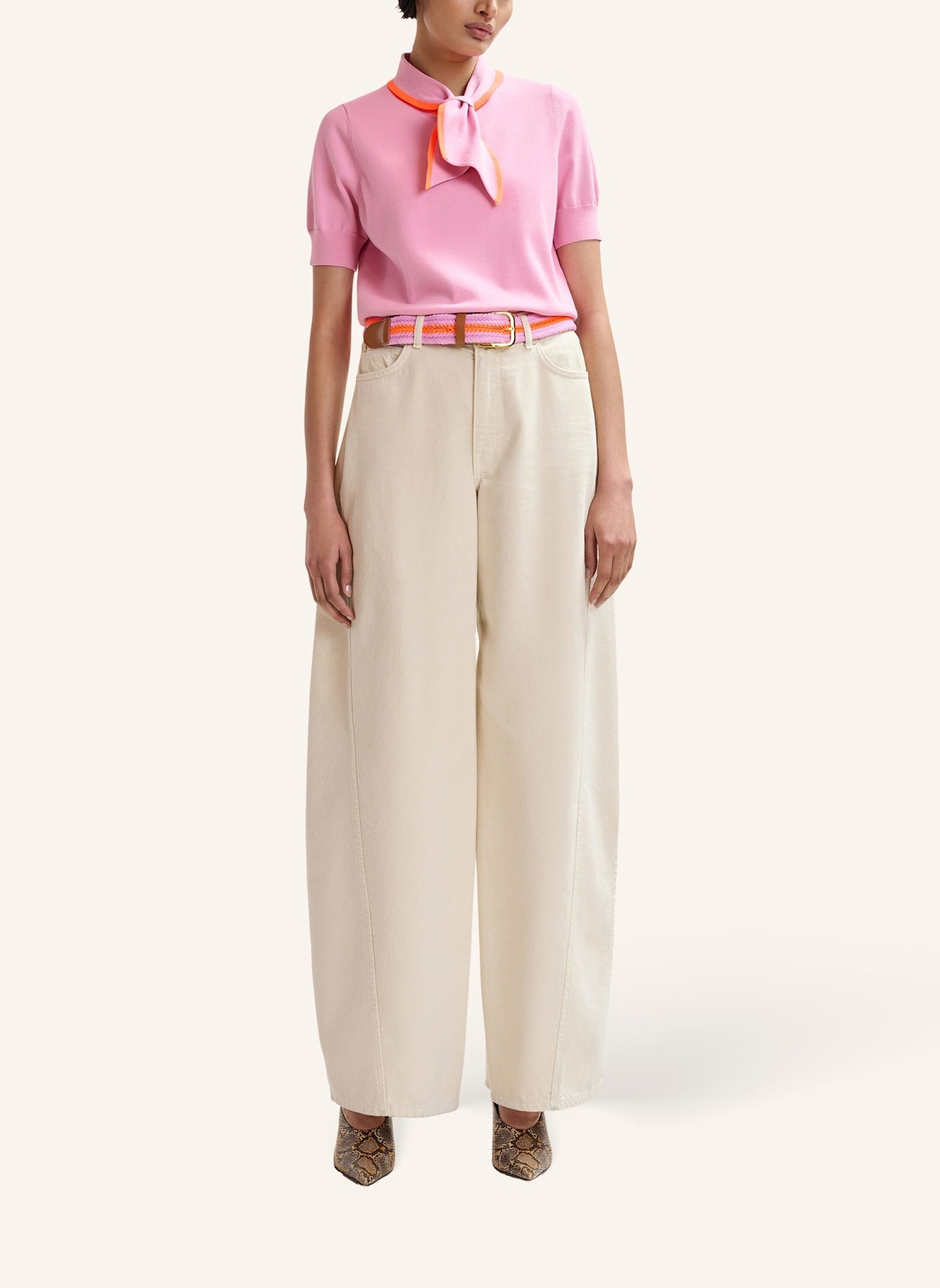 ESSENTIEL ANTWERP Strickshirt JONDA: ORANGE/ ROSA