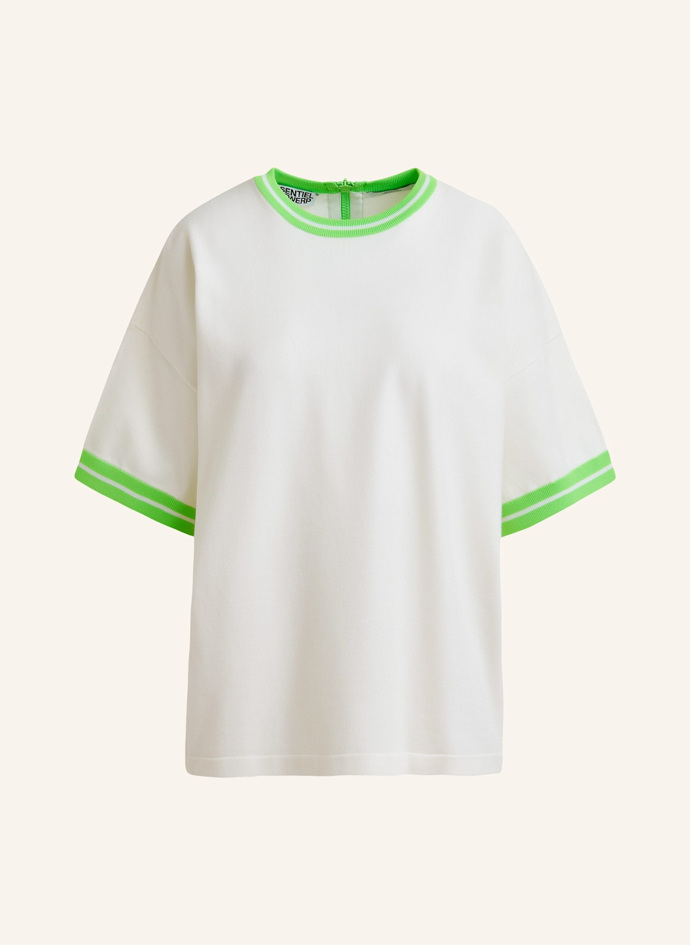 ESSENTIEL ANTWERP Pullover JISMART: WEISS/ HELLGRÜN