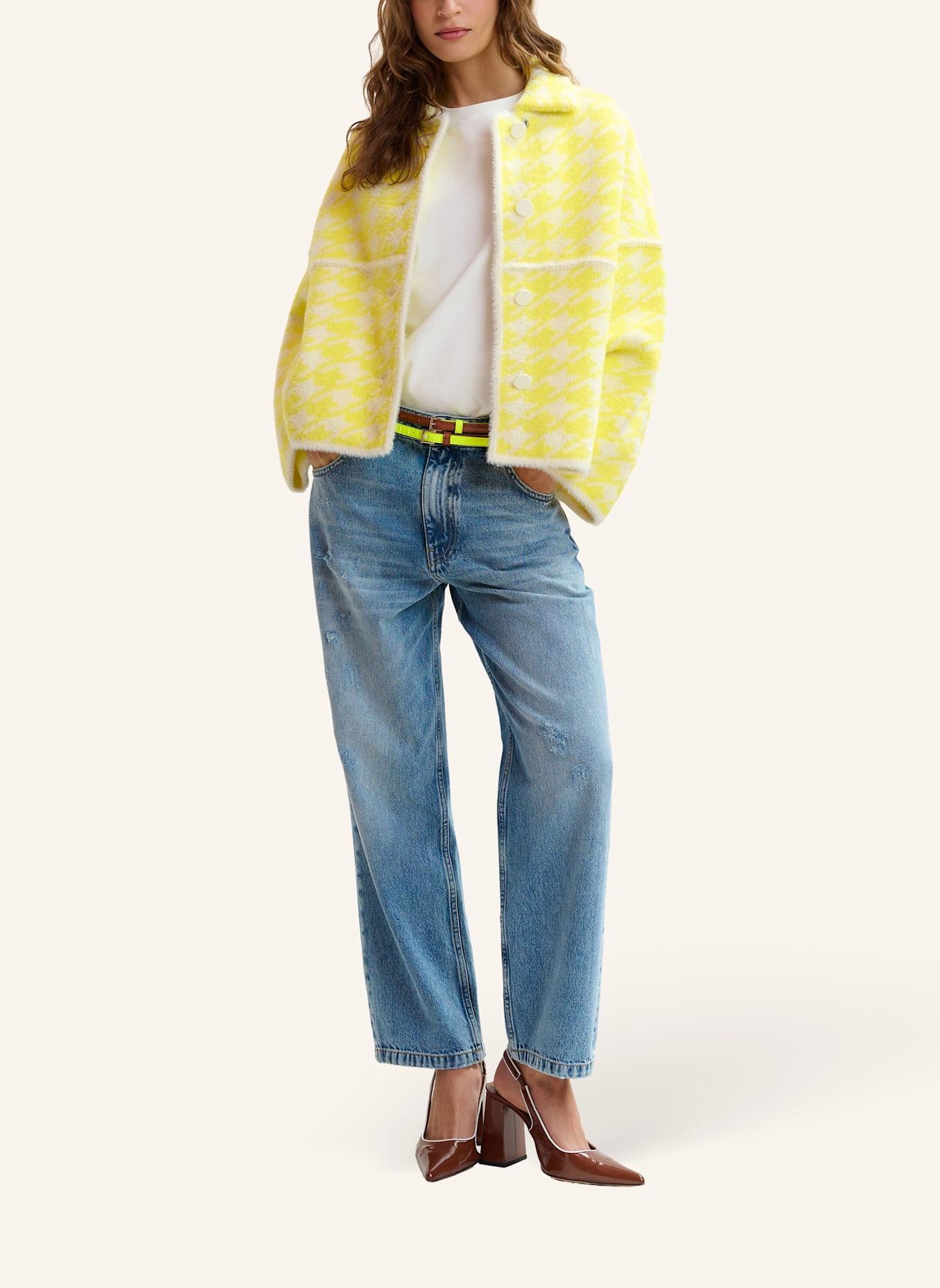 ESSENTIEL ANTWERP Strickjacke JOKING: GELB/ WEISS