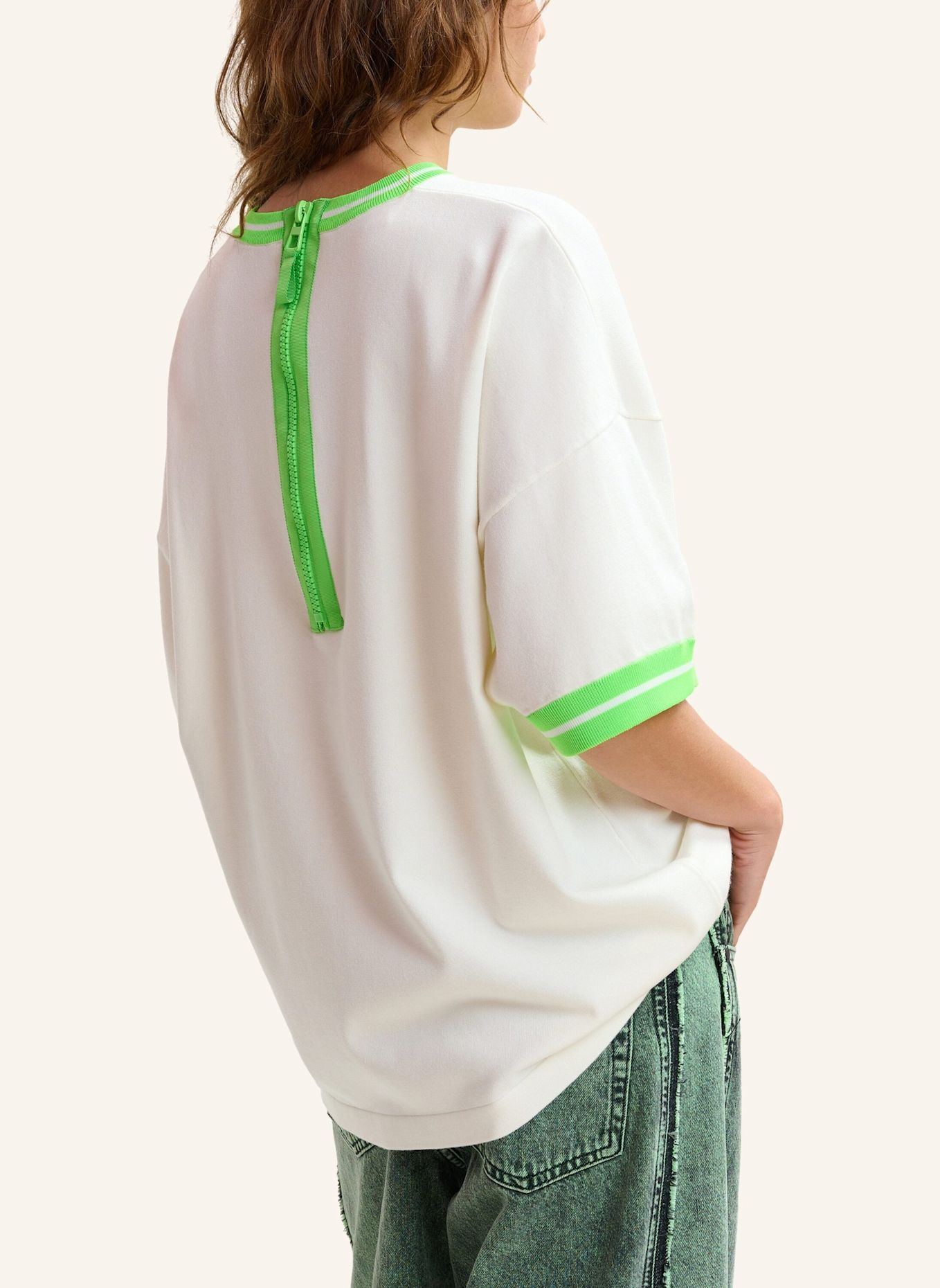 ESSENTIEL ANTWERP Pullover JISMART: WEISS/ HELLGRÜN