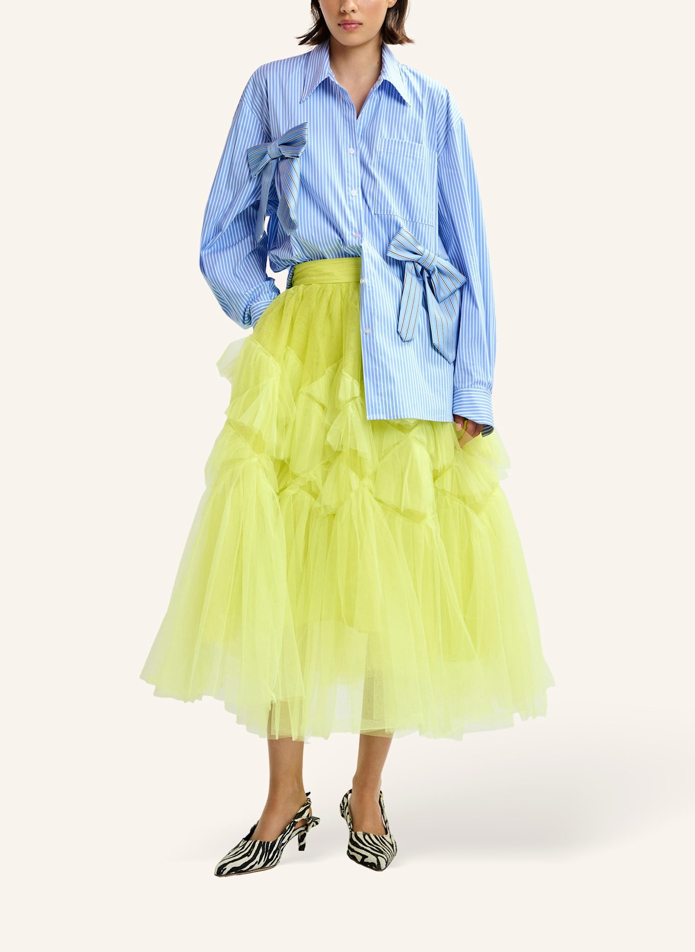 ESSENTIEL ANTWERP Hemd JIWI: BLAU/ WEISS/ SCHWARZ