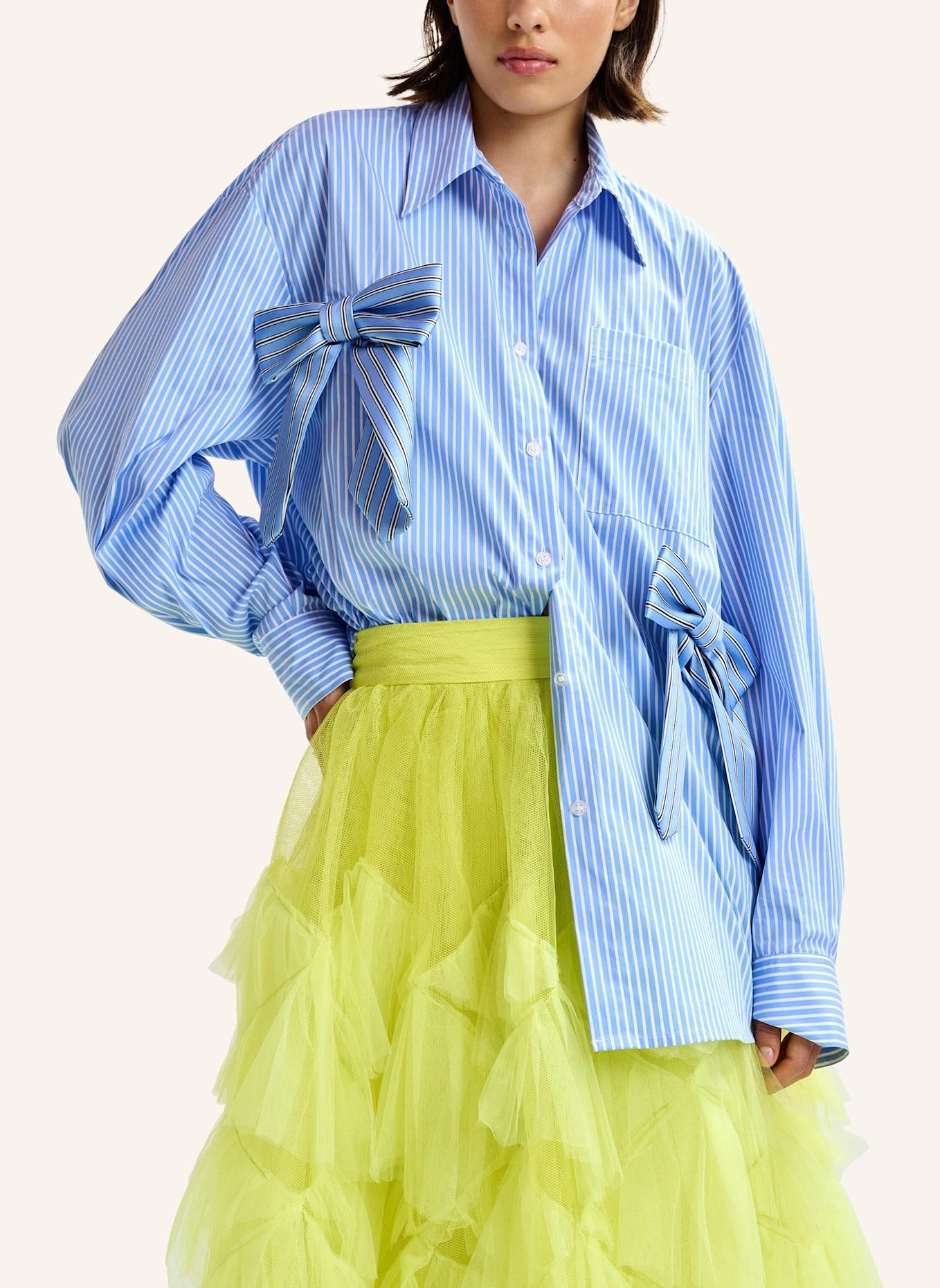 ESSENTIEL ANTWERP Hemd JIWI: BLAU/ WEISS/ SCHWARZ