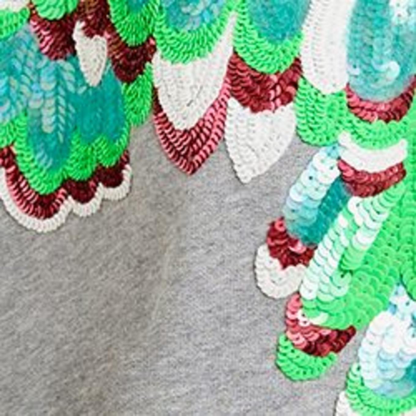 ESSENTIEL ANTWERP Sweatshirt JOLIES mit Pailletten: GRAU