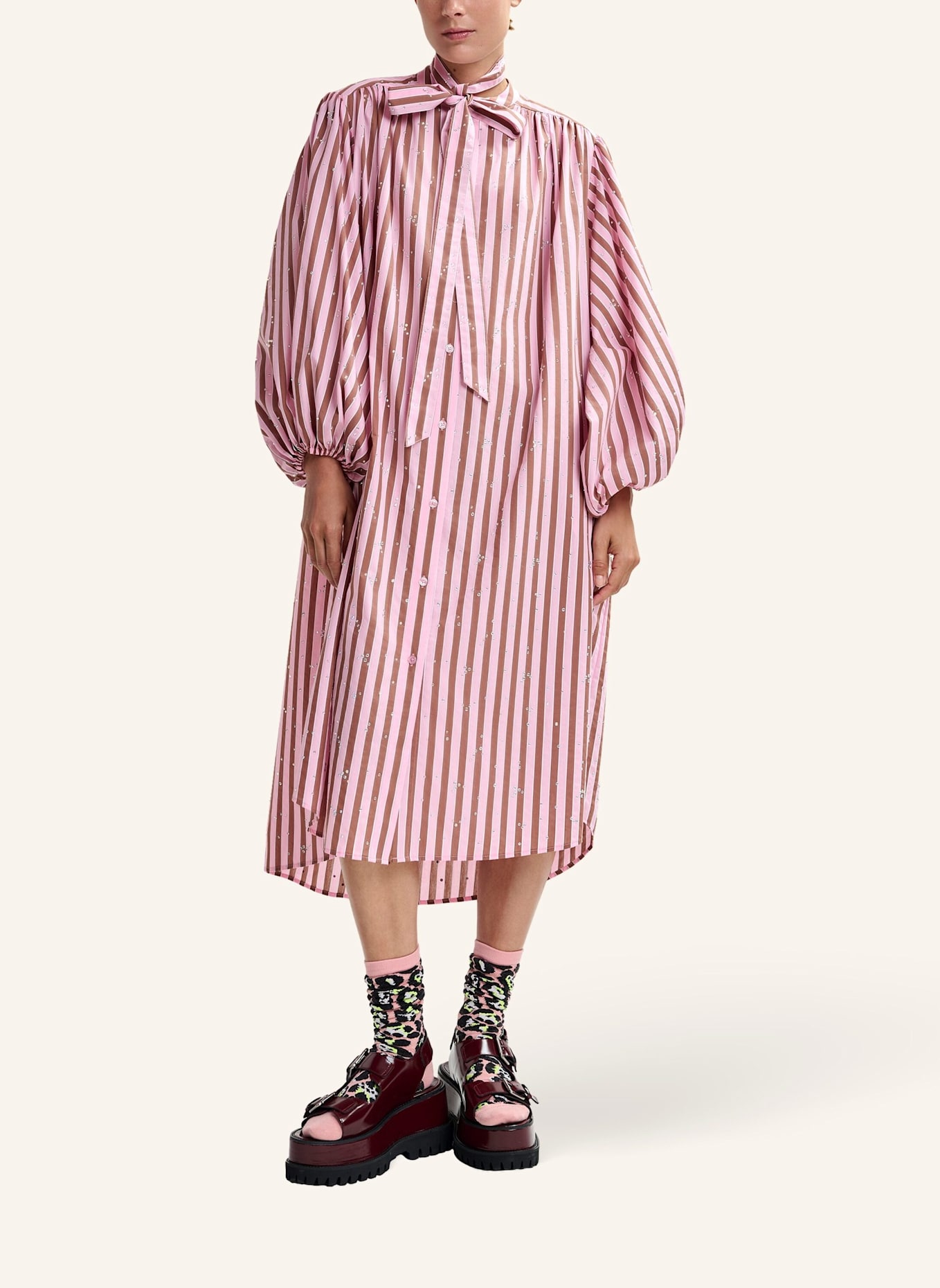 ESSENTIEL ANTWERP Hemdkleid JODIANNA: ROSA/ BRAUN