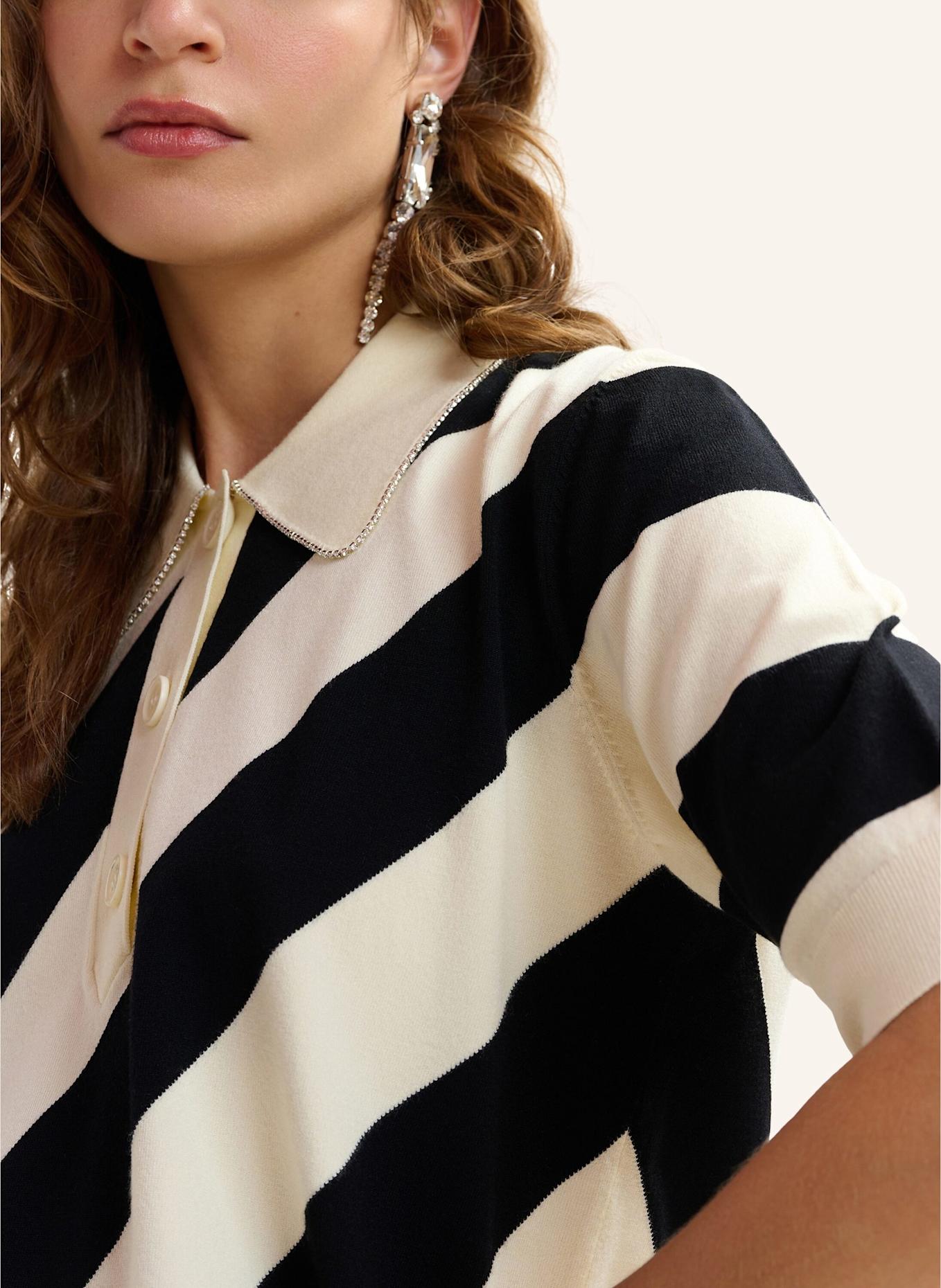 ESSENTIEL ANTWERP Strickpolo JORAM: SCHWARZ/ WEISS