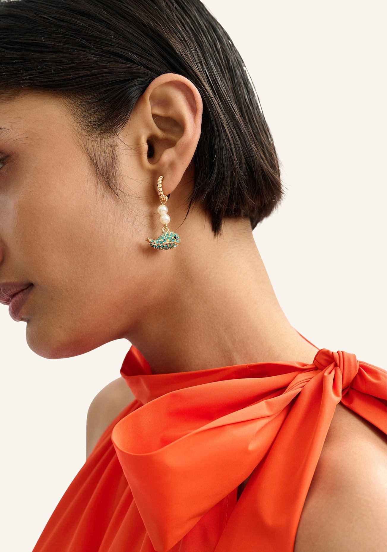 ESSENTIEL ANTWERP Ohrringe JOLAN: ROT/ BLAU/ GOLD