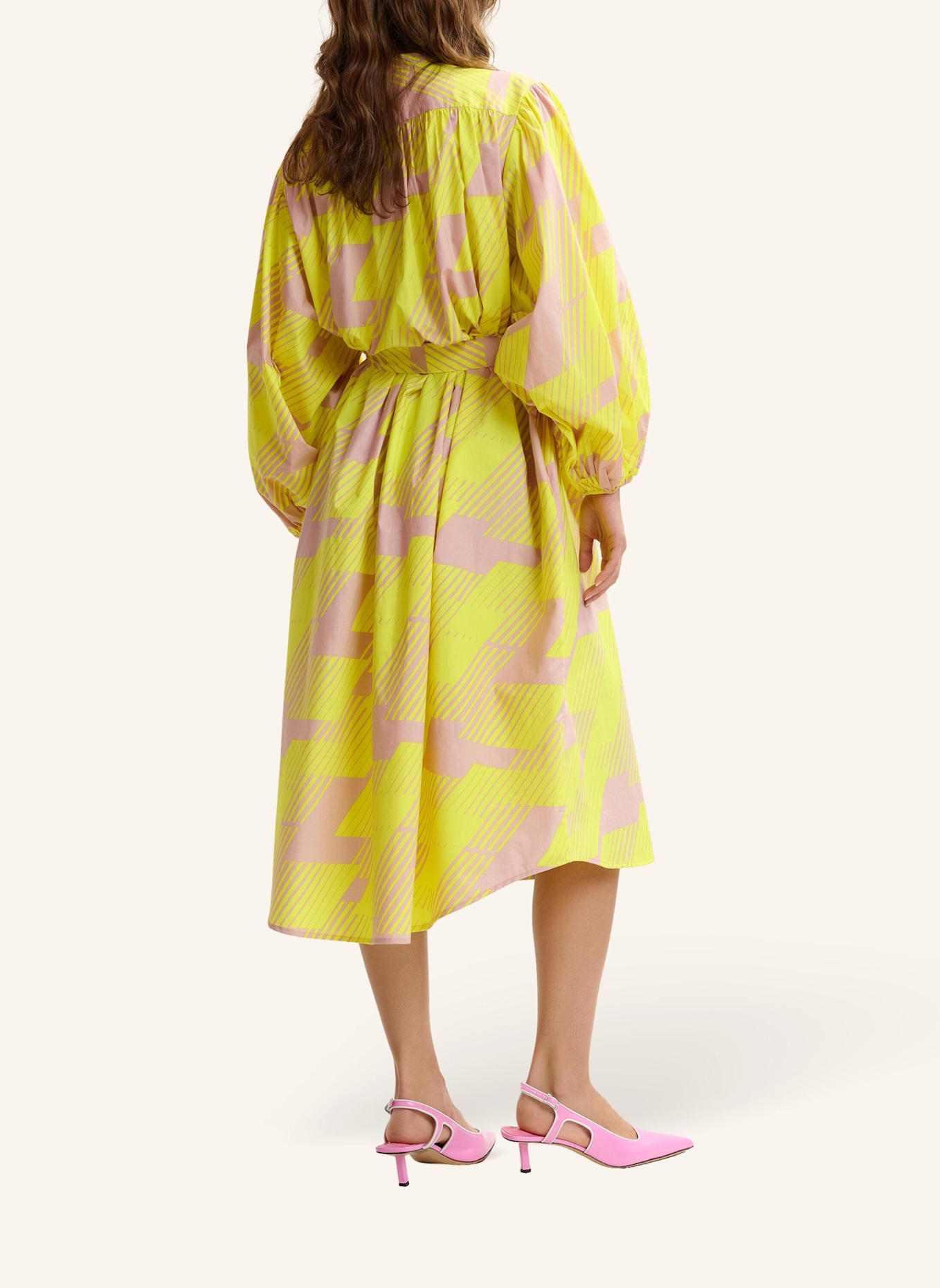 ESSENTIEL ANTWERP Hemdkleid JEX: GELB/ BRAUN