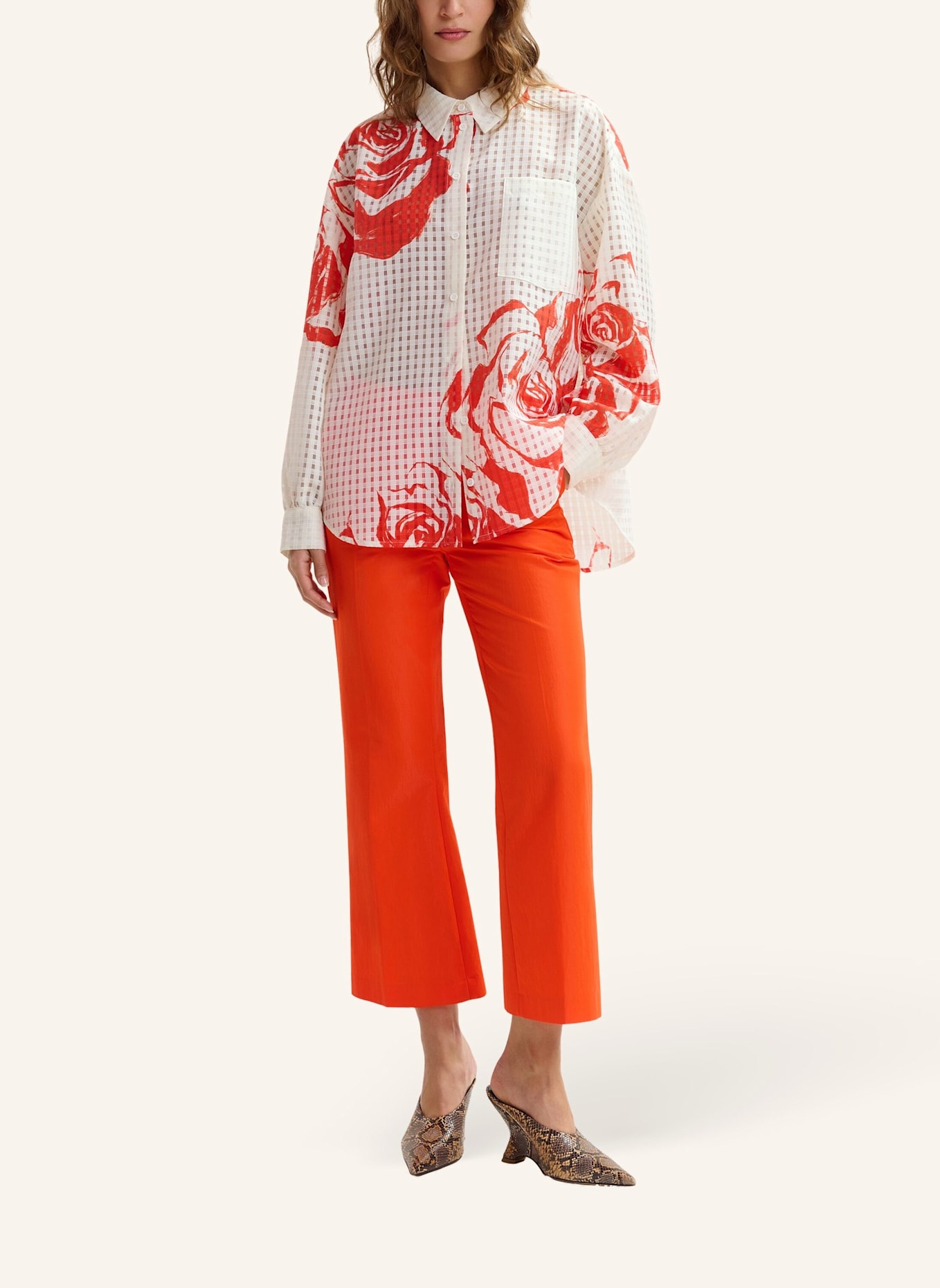 ESSENTIEL ANTWERP Hemd JORANGE: BEIGE/ ORANGE