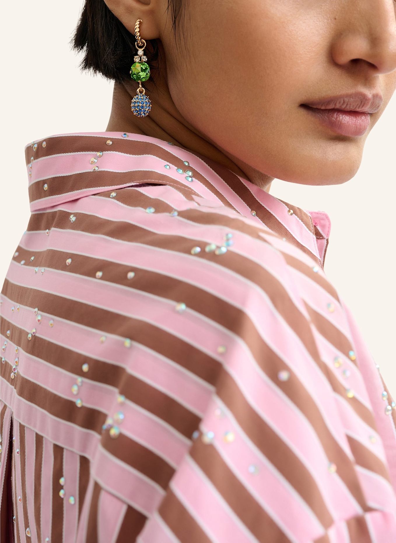 ESSENTIEL ANTWERP Ohrringe JEROD: GRÜN/ ROSA/ GOLD