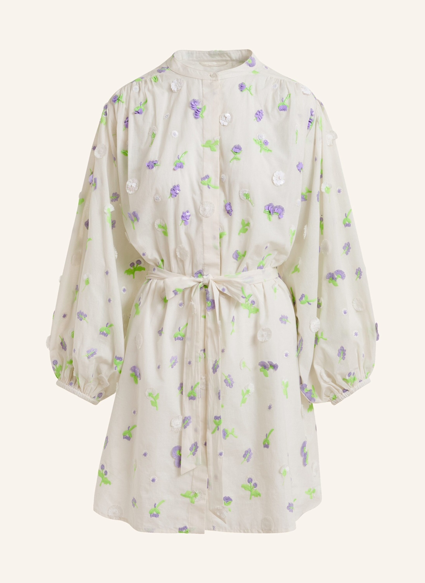 ESSENTIEL ANTWERP Kleid JALEN: GRÜN/ WEISS