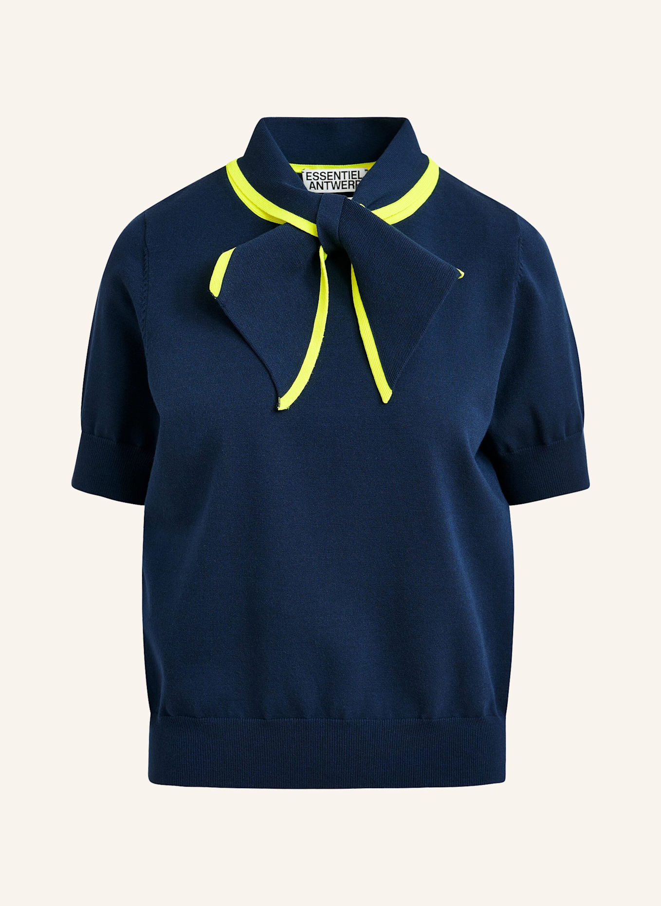 ESSENTIEL ANTWERP Strickshirt JONDA: BLAU/ GELB