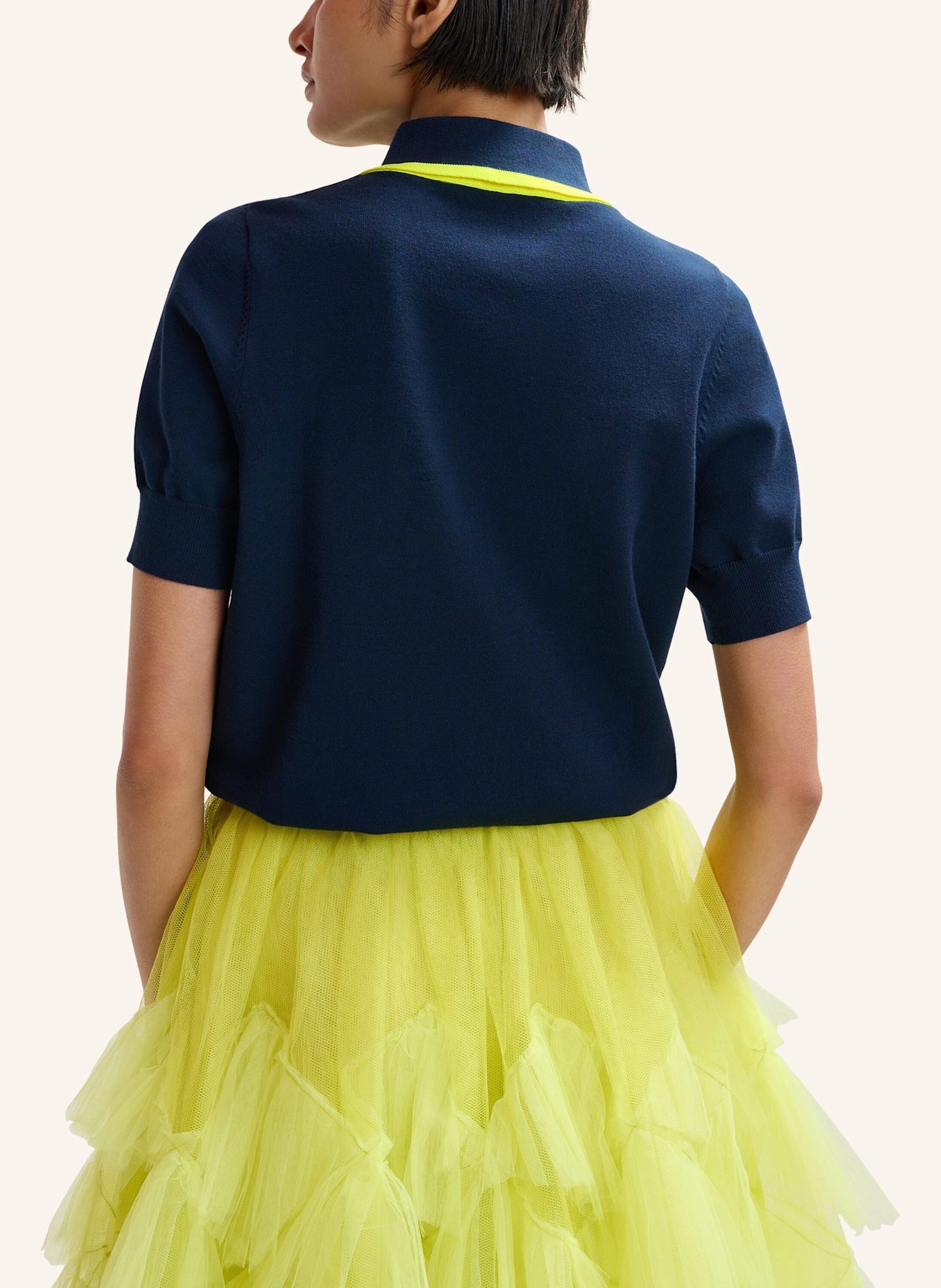 ESSENTIEL ANTWERP Strickshirt JONDA: BLAU/ GELB