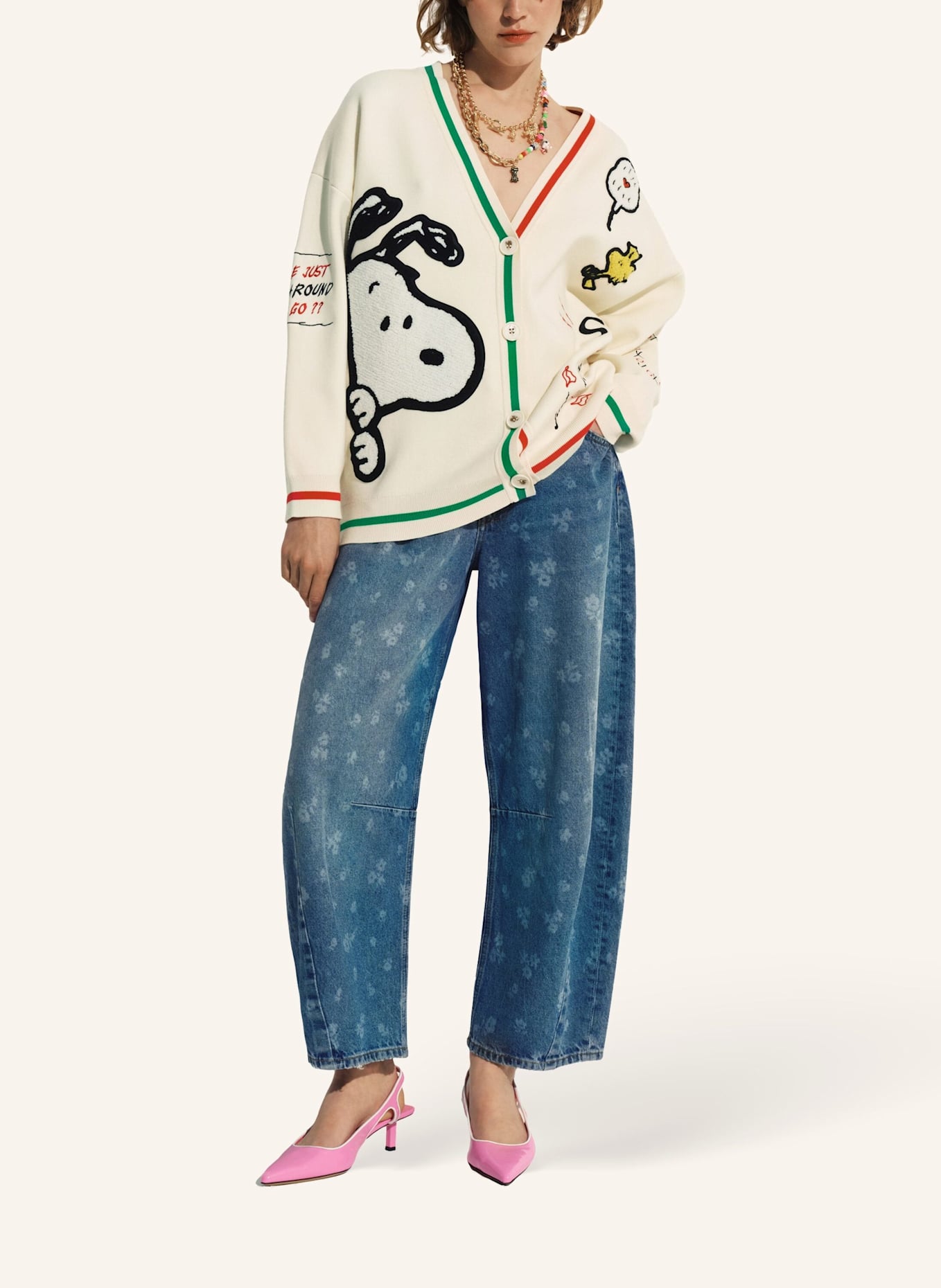 ESSENTIEL ANTWERP Strickjacke JASEBALL: CREME/ WEISS