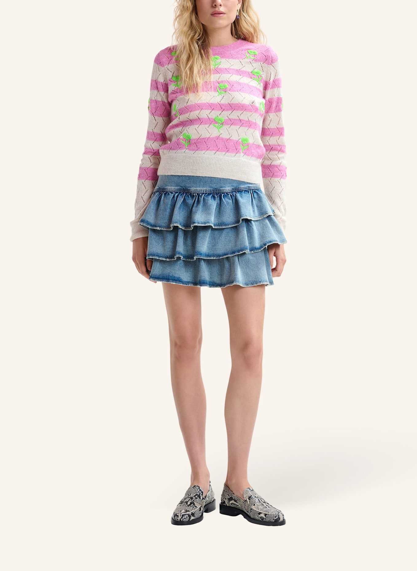 ESSENTIEL ANTWERP JIVINE: GRÜN/ ROSA/ HELLROSA